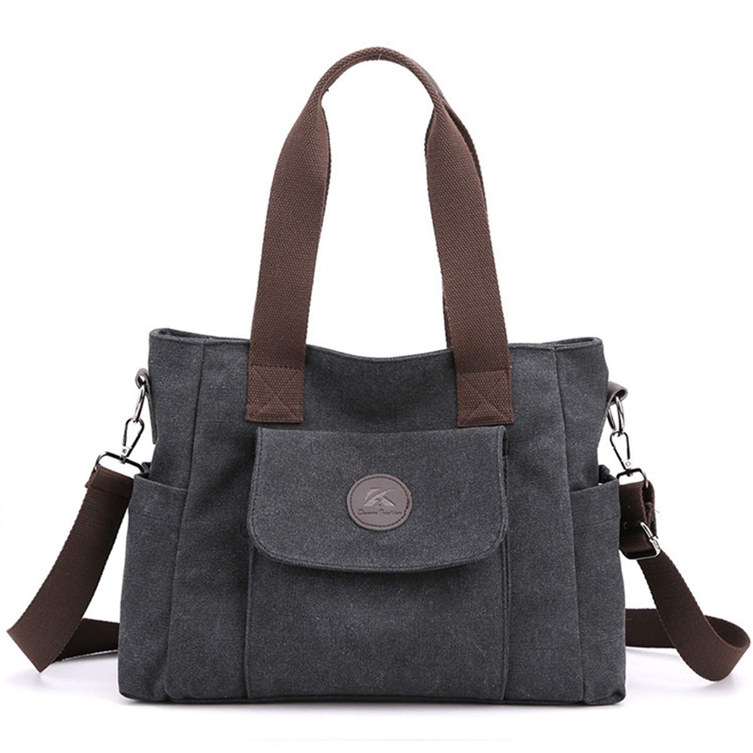Women's Canvas Tote Bag - Casual Crossbody Purse for Work & Travel