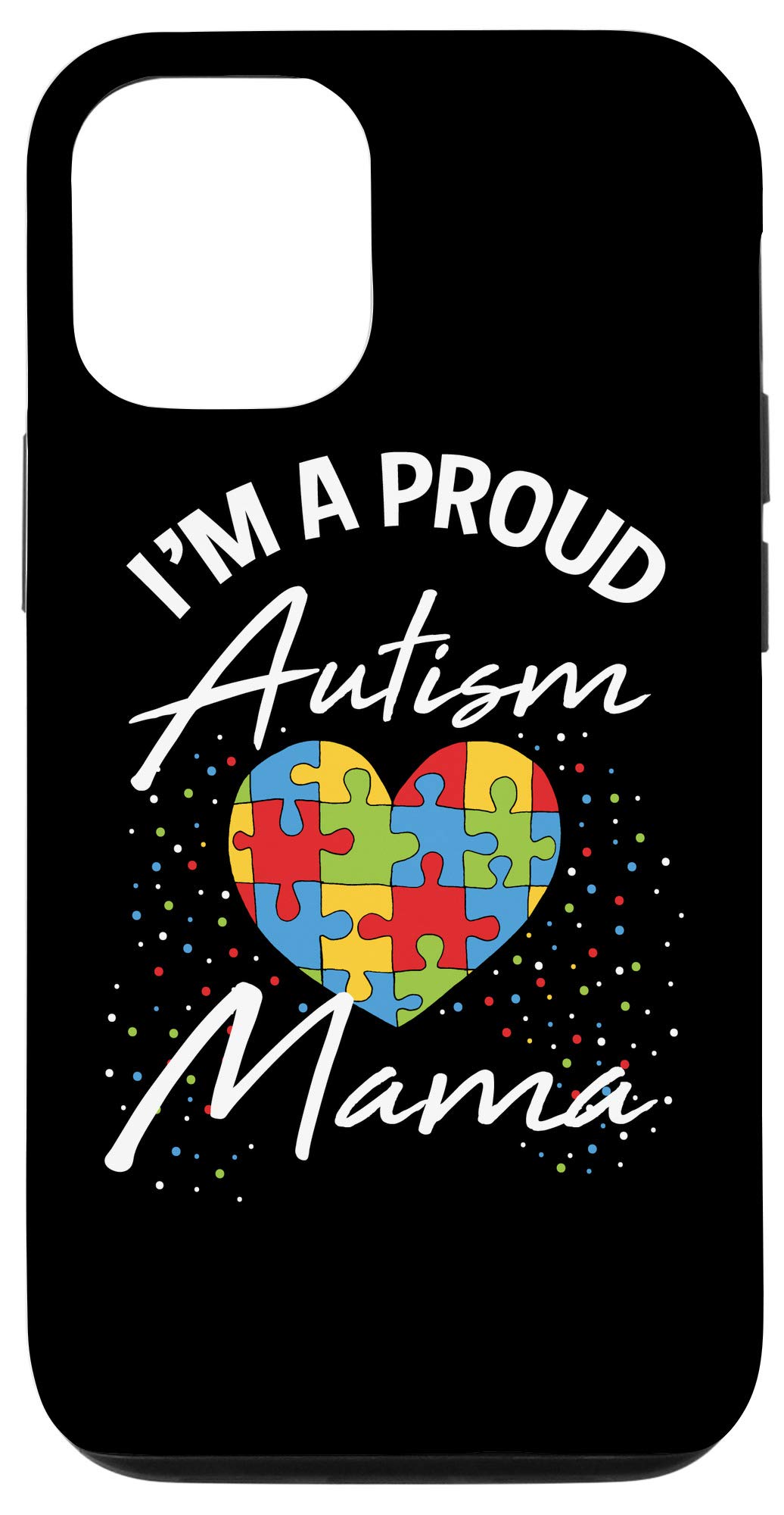iPhone 12/12 Pro Autism Awareness Case - Puzzle Heart Design for Proud Moms | Cool Parent Gifts | Perfect for Autism Acceptance Month & Daily Use