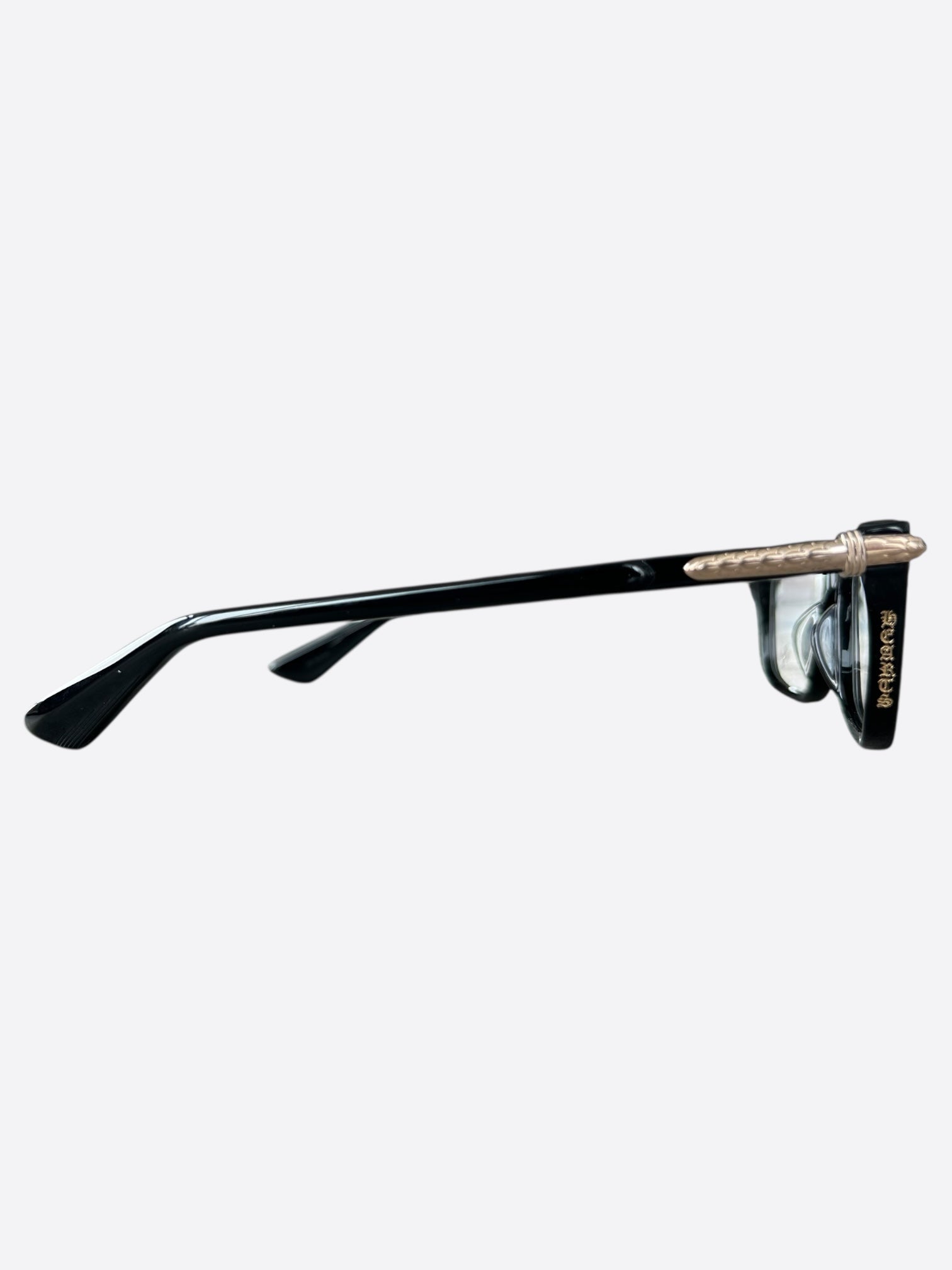 Chrome Hearts Black & Silver Little Dinger Sunglasses - Stylish UV Protection for Outdoor Activities & Fashion Statements