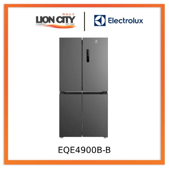 Electrolux EQE4900B 497L French Door Refrigerator - Energy Efficient Stainless Steel Fridge for Modern Kitchen & Large Family Use