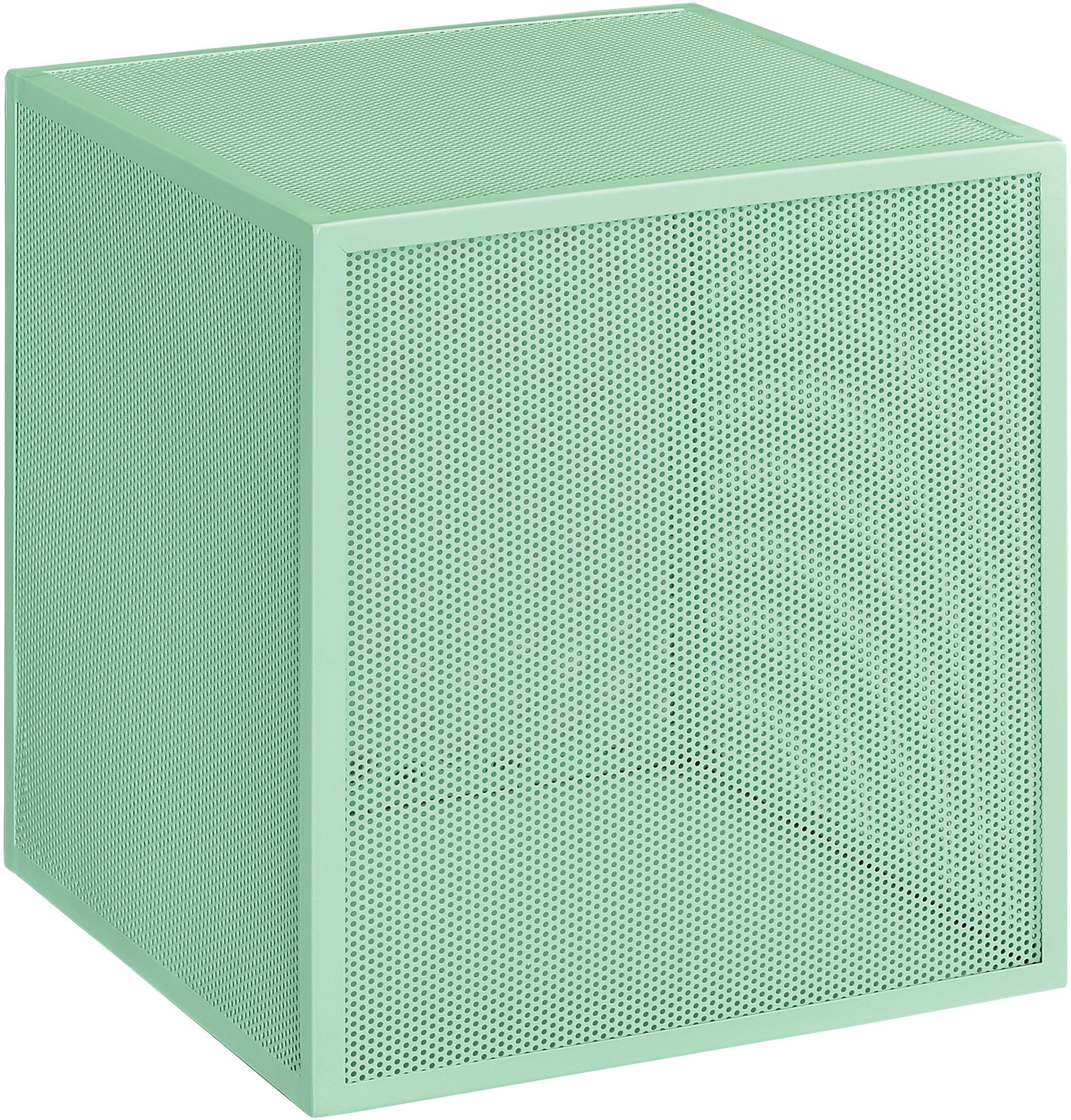 Office Star Catalina Accent Cube Table - Modern Side Table for Living Room, Bedroom & Office - Small End Table with Sturdy Metal Base - Perfect for Coffee, Books & Decor