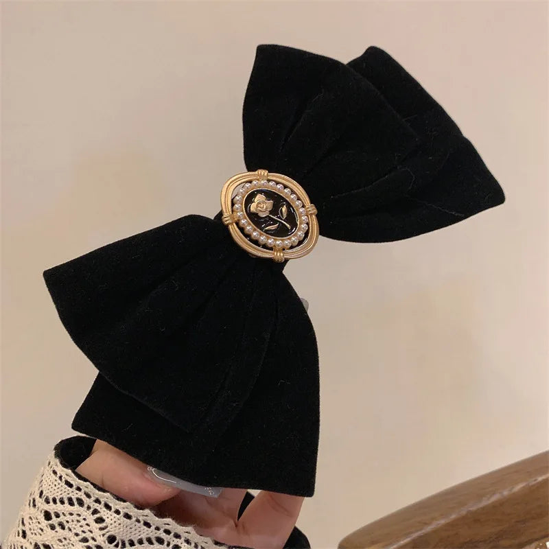 Elegant Royal Bow Hair Pin for Women - Vintage Crystal Hair Clip for Weddings, Prom & Special Occasions