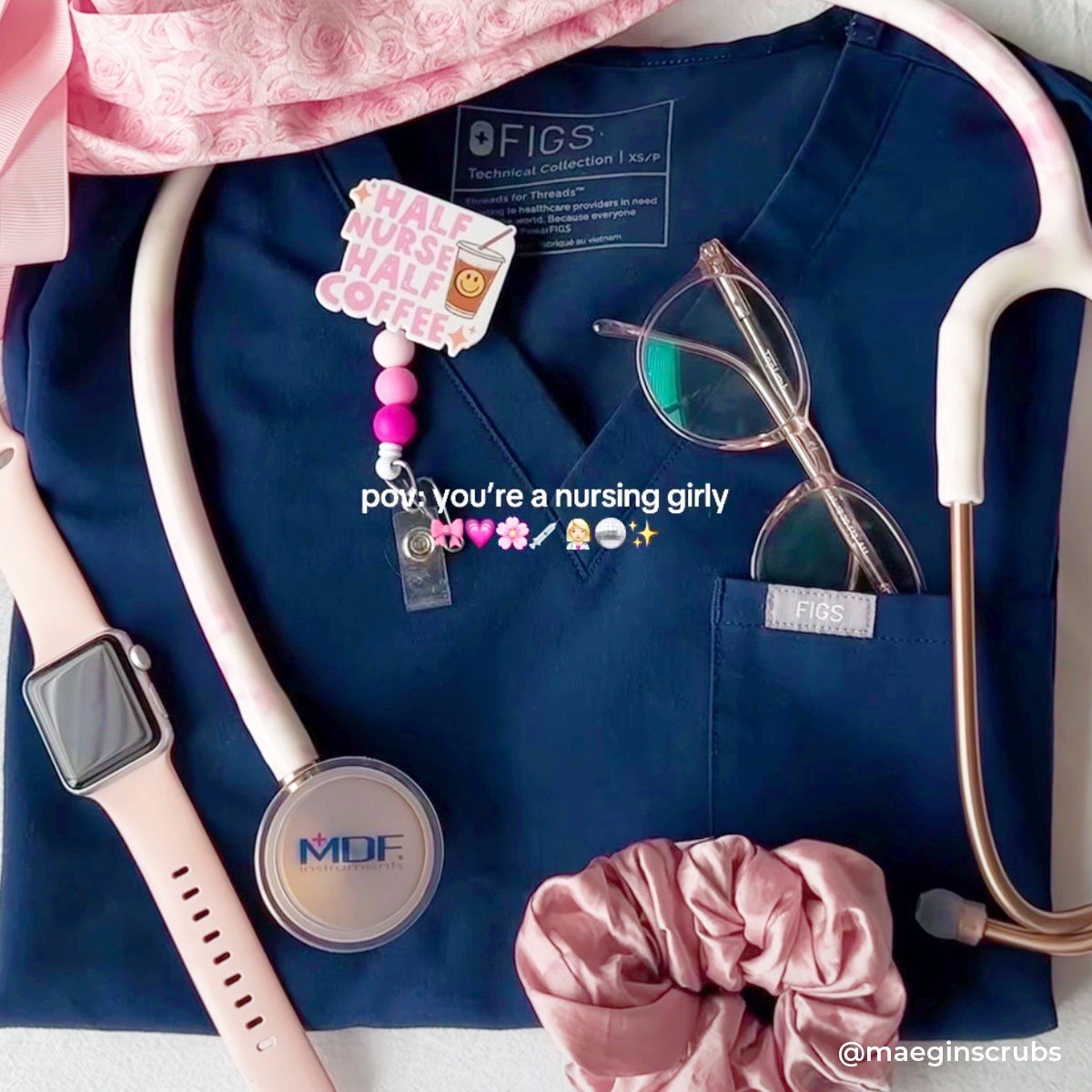 ProCardial® Titanium Cardiology Stethoscope - Premium Rose Gold Finish with Georgia Pink Marble Design | Ideal for Doctors, Nurses & Medical Professionals | Perfect Gift for Healthcare Workers