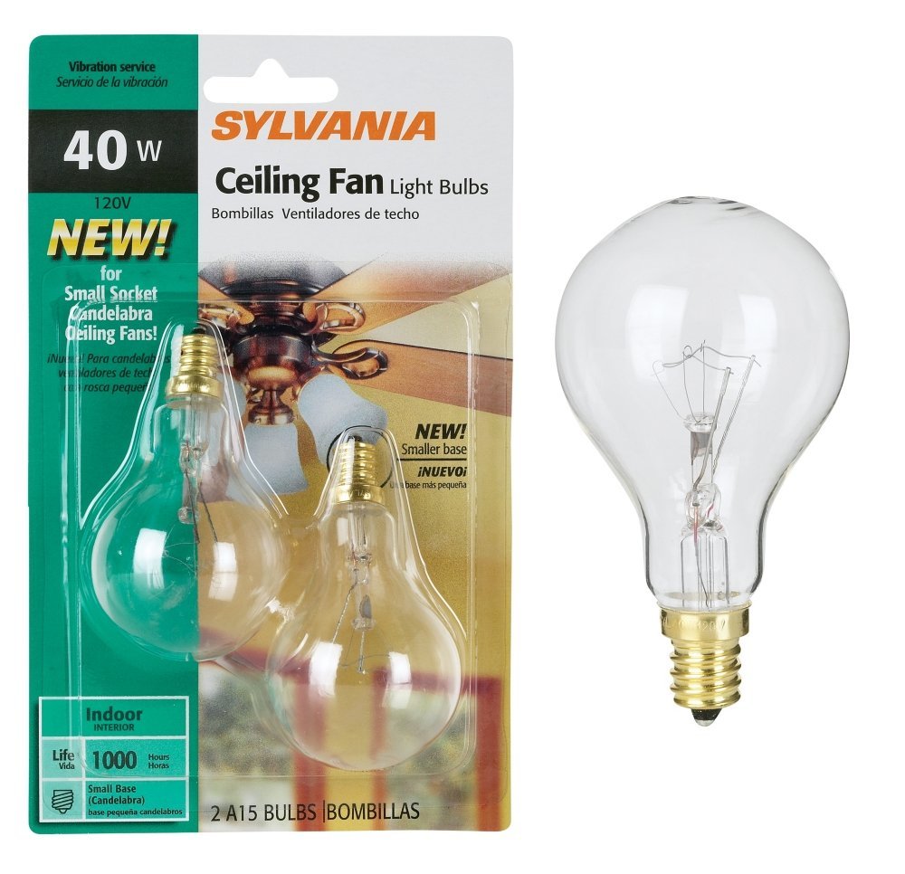 40W Ceiling Fan Light Bulbs 2-Pack - Dimmable LED Bulbs for Ceiling Fans, Energy Efficient, Soft White 2700K - Perfect for Bedroom, Living Room, and Outdoor Porch Lighting