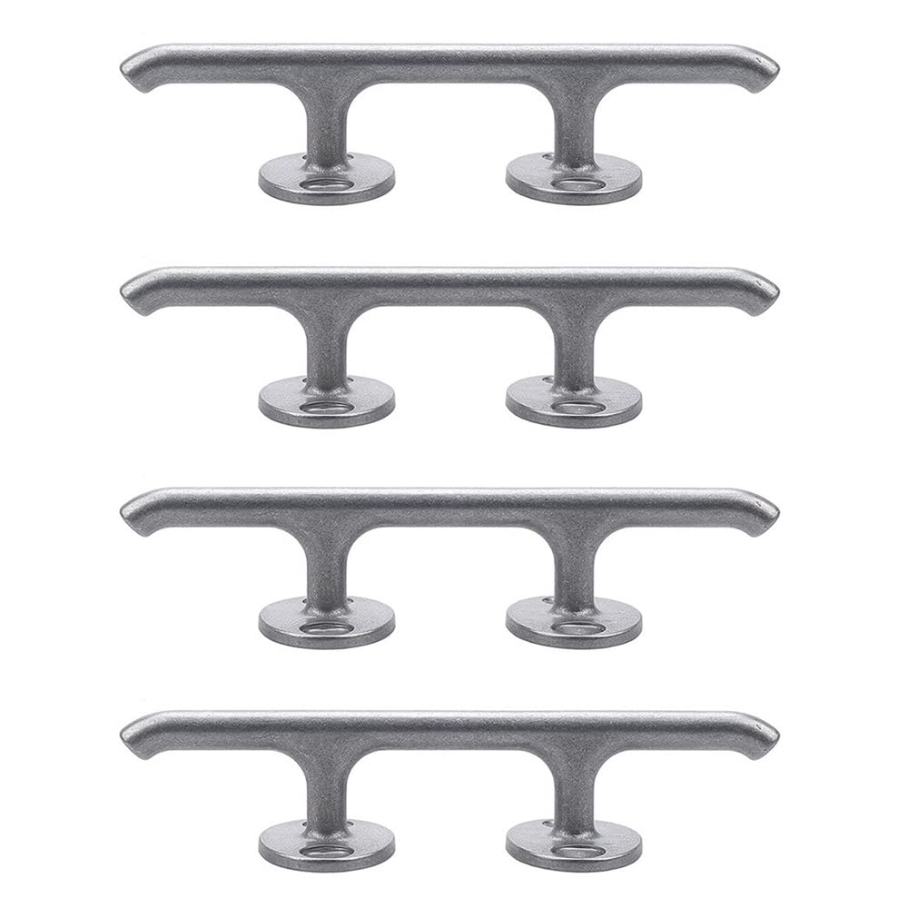 Stainless Steel Boat Cleats 4 Inch - Marine Deck & Dock Cleats for Kayaks & Nautical Decor
