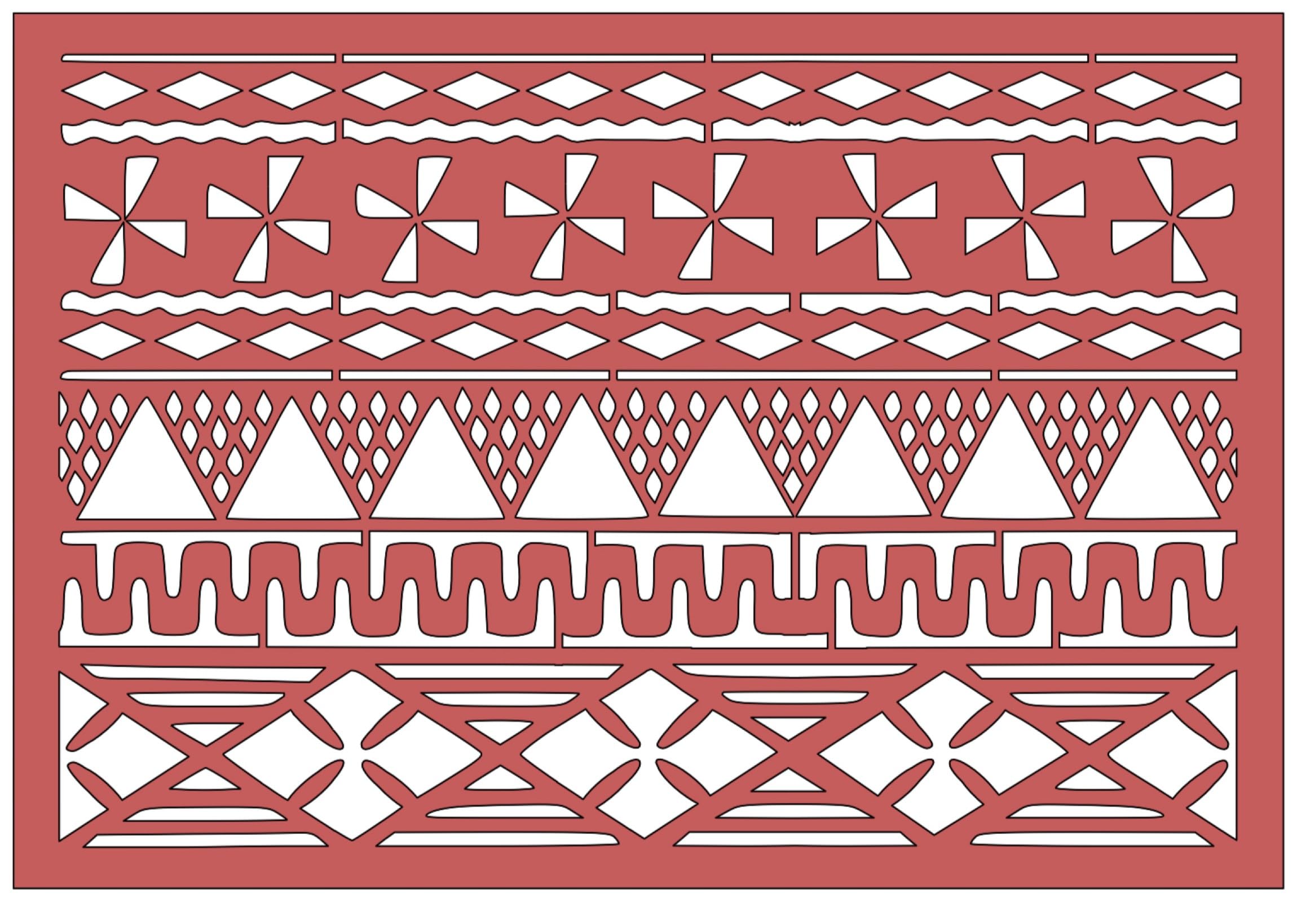 Fijian Cake Stencil Set - 12 Pack Reusable Baking Templates for Decorating Cakes, Cookies, Cupcakes - Perfect for Birthday Parties, Weddings, and DIY Dessert Decorating