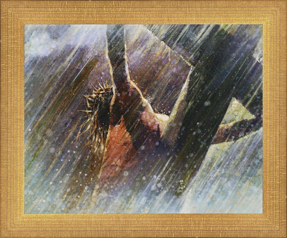 Yongsung Kim Crucifixion Painting - Religious Wall Art for Home & Church Decor - Perfect for Prayer Rooms, Christian Gifts, and Spiritual Spaces