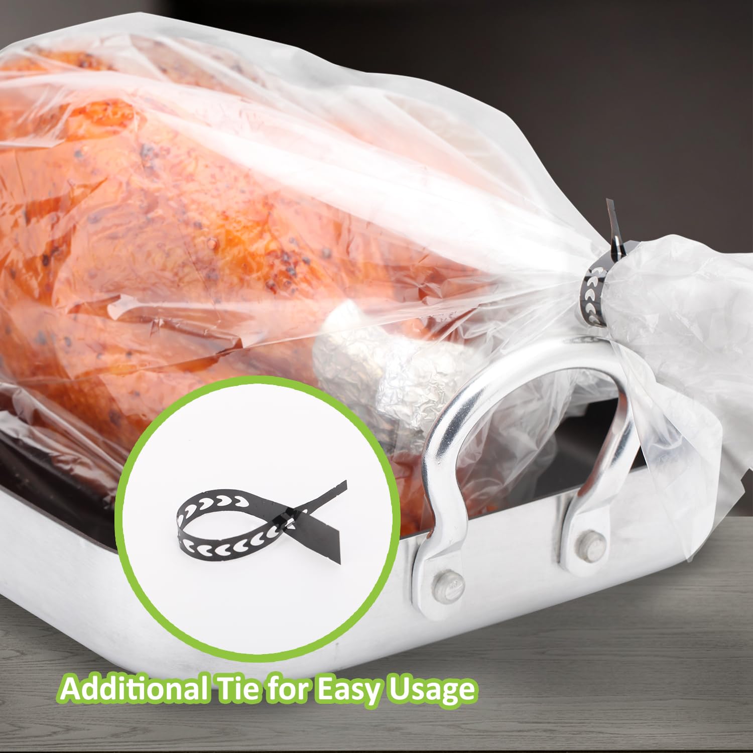 Multi-Purpose Turkey Oven Bags for Cooking, Roasting & Freezing - Large 19x23.5 Inch Food Storage Bags (25 Pack) | Perfect for Thanksgiving, Meal Prep & Bulk Food Preservation