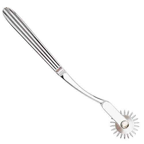 HiiBaby Erotic Stainless Steel Wartenburg Pinwheel - BDSM Sensory Toy for Couples, Fetish Neurowheel Stimulator, Adult Bondage Game Accessory - Perfect for Sensual Massage and Kink Play