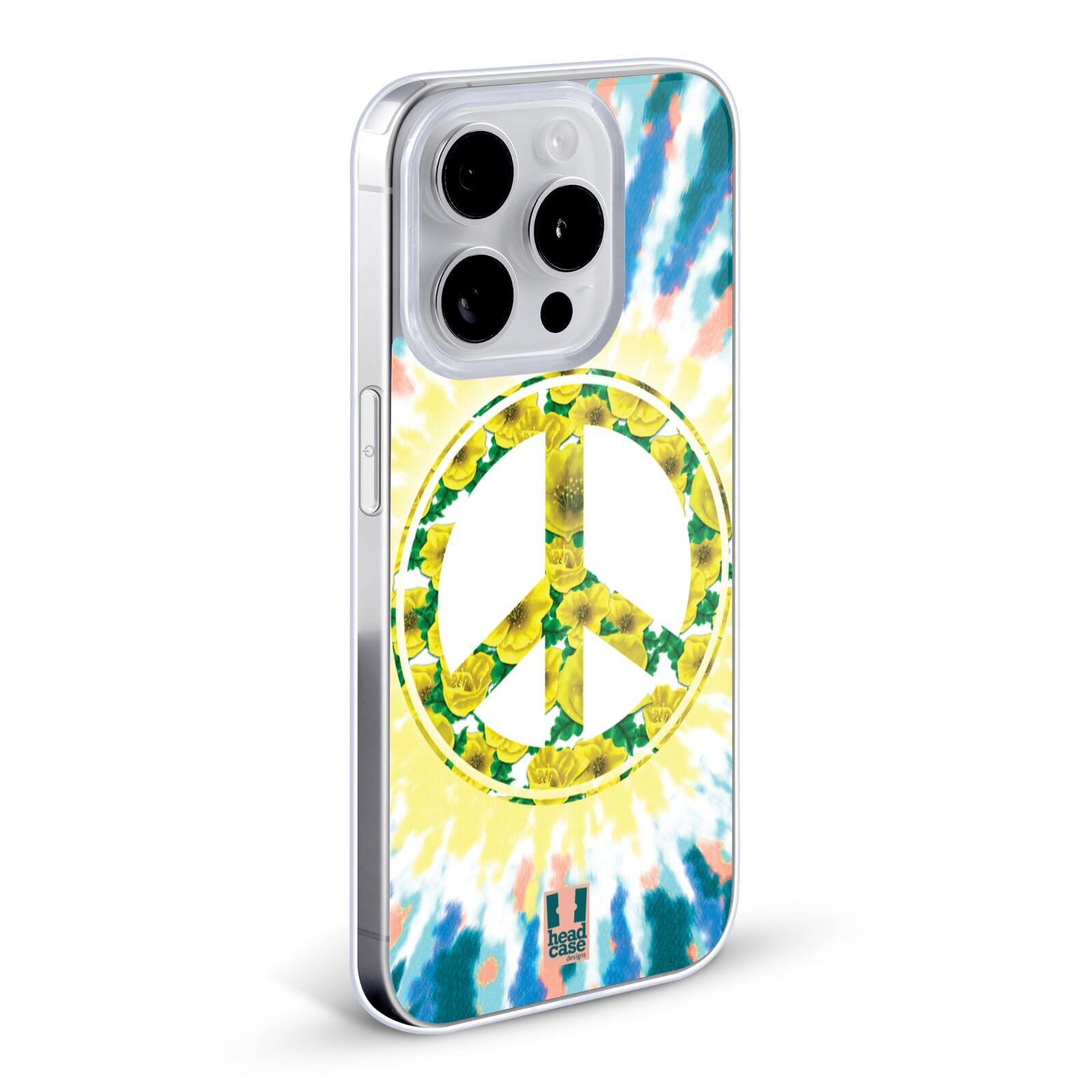 Flower Peace Sign Tie Dye Soft Gel Phone Case for Apple iPhone 11 Pro - Stylish Protective Cover for Everyday Use, Travel & Outdoor Activities