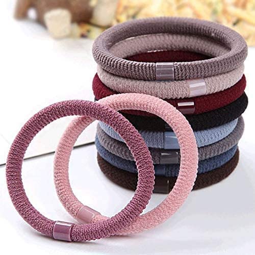 Fashion Fitoor Hair Rubber Bands - Soft Elastic Hair Scrunchies & Ponytail Holders for Women, Girls & Kids - Stylish Hair Accessories for School, Work, Gym & Everyday Use - 12 Pack