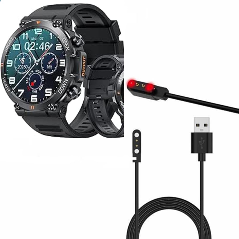 Magnetic USB Charging Cable for KACLUT EIGIIS Tiwain K56 Pro & K57 Pro SmartWatch - Replacement Charger Compatible with K57 Pro Smart Watches | Perfect for Home, Office, and Travel Use