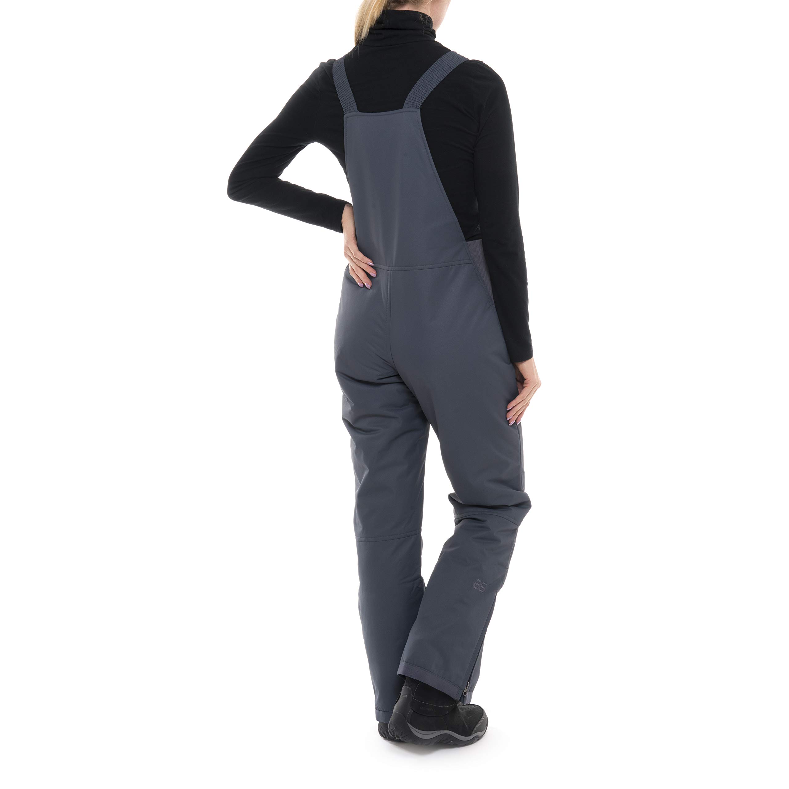 SkiGear Women's Insulated Waterproof Bib Overalls - Winter Snow Pants for Skiing, Snowboarding & Cold Weather Activities