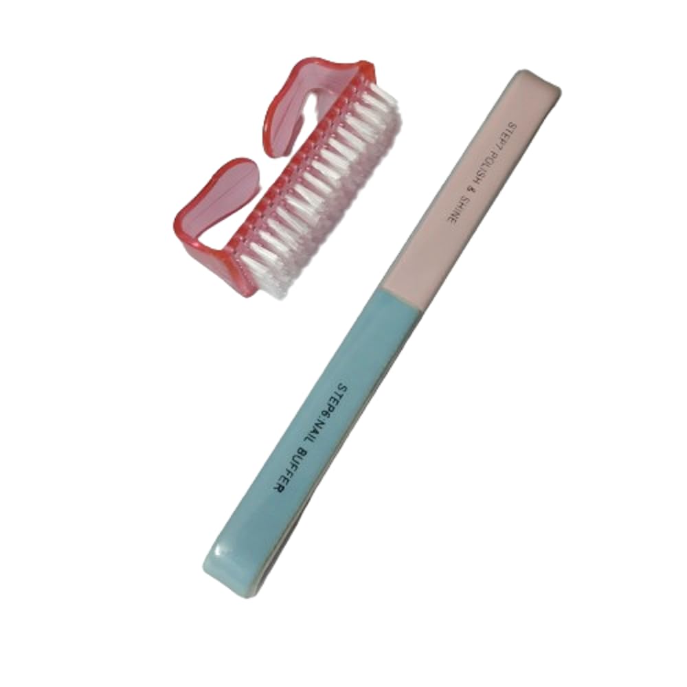 ZAUKY Nail Brush & Buffer Set - Manicure Tools for Clean & Shiny Nails at Home