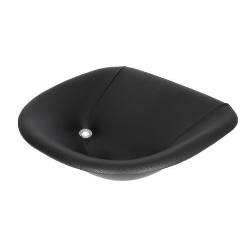 Black Vinyl Padded Steel Pan Seat - Comfortable & Durable for Kitchen, Restaurant, and Commercial Use