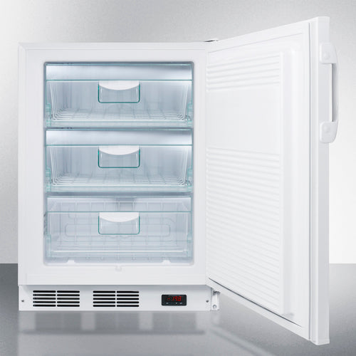 Accucold 24-Inch Wide Built-In All Freezer - ADA Compliant, Energy Efficient, Stainless Steel VT65MLBIADA - Perfect for Restaurants, Cafes, and Commercial Kitchens