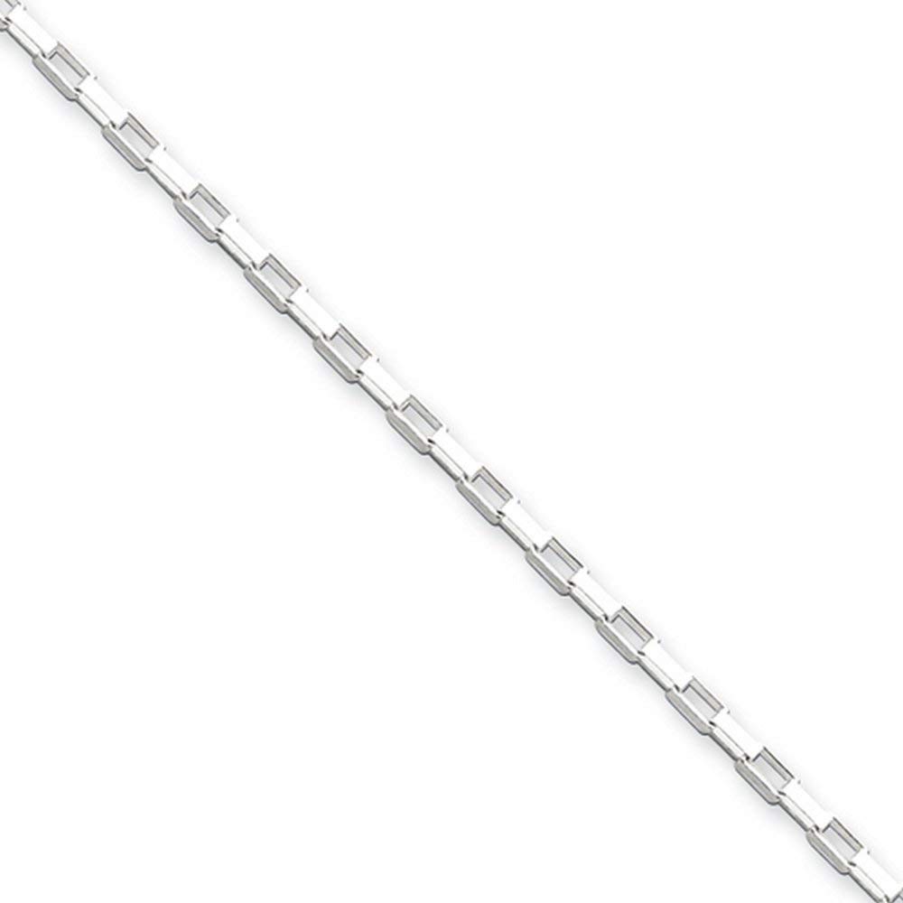 925 Sterling Silver 1.65mm Elongated Link Box Chain Necklace - 18 Inch Dainty Pendant Chain for Women - Perfect Gift for Her, Birthday, Anniversary & Everyday Elegance