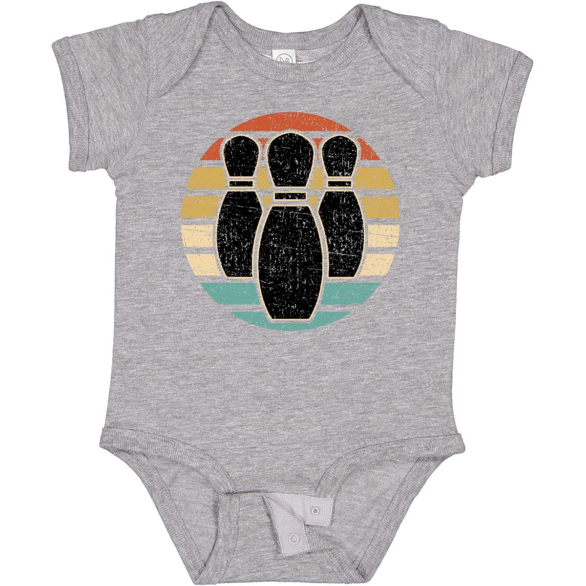 Inktastic Bowling Sunset Bowler Silhouette with Pins Baby Bodysuit - Cute Bowling-Themed Outfit for Infants, Perfect for Bowling Parties, Family Gatherings & Photo Shoots