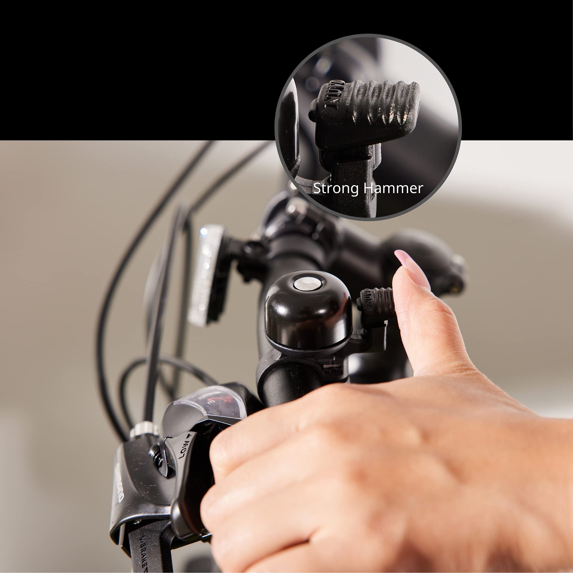 Loud & Clear N+1 Bike Bell for Road, Mountain, City, Sports, Cruiser & BMX Bikes - Durable Bicycle Bell with Crisp Sound for Safety & Commuting