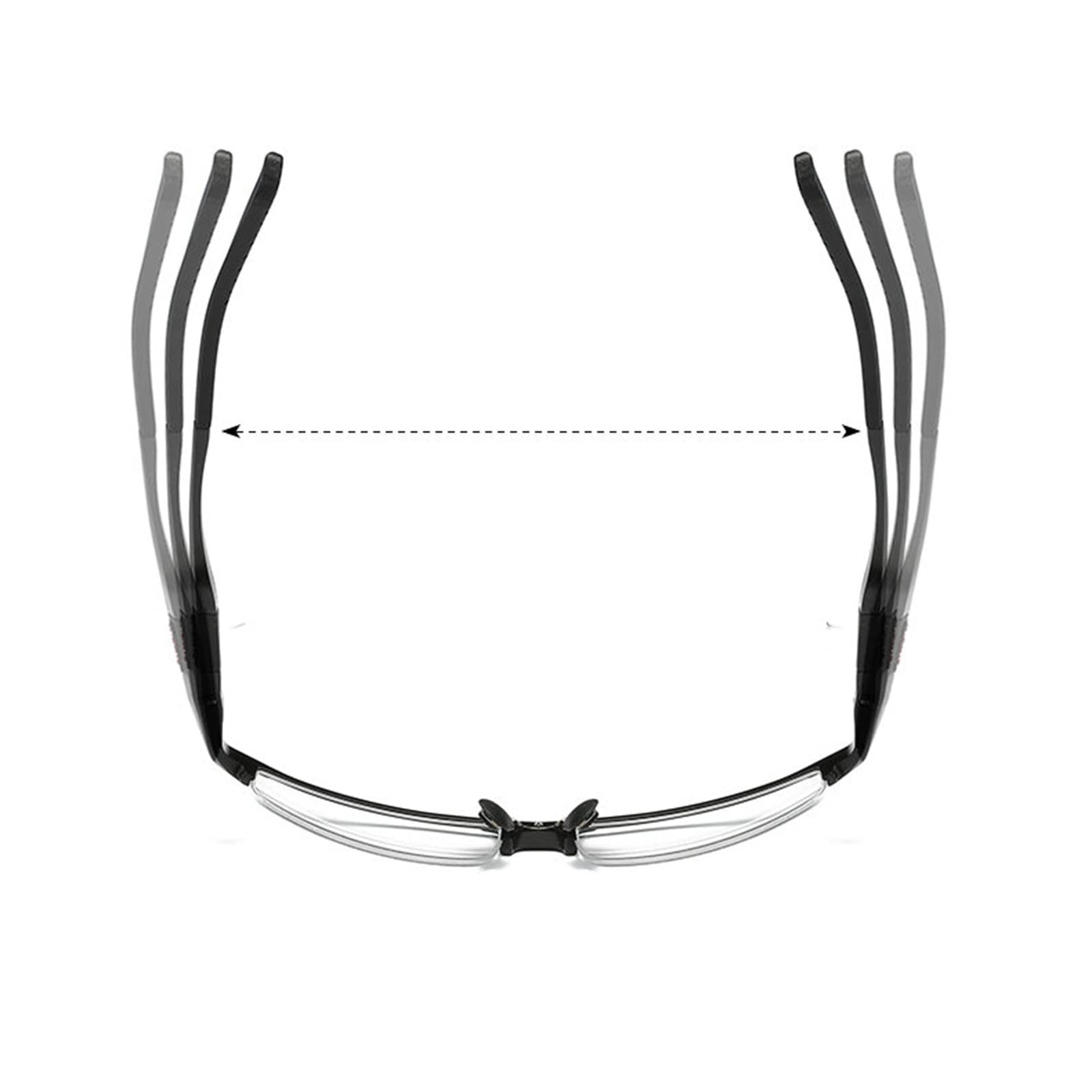Photochromic Reading Glasses for Men - Lightweight Progressive Multifocal Computer Glasses with Aluminum Magnesium Half-Frame (Indoor/Outdoor Use for Reading, Working & Driving) | Perfect for Office, Home & Commuting
