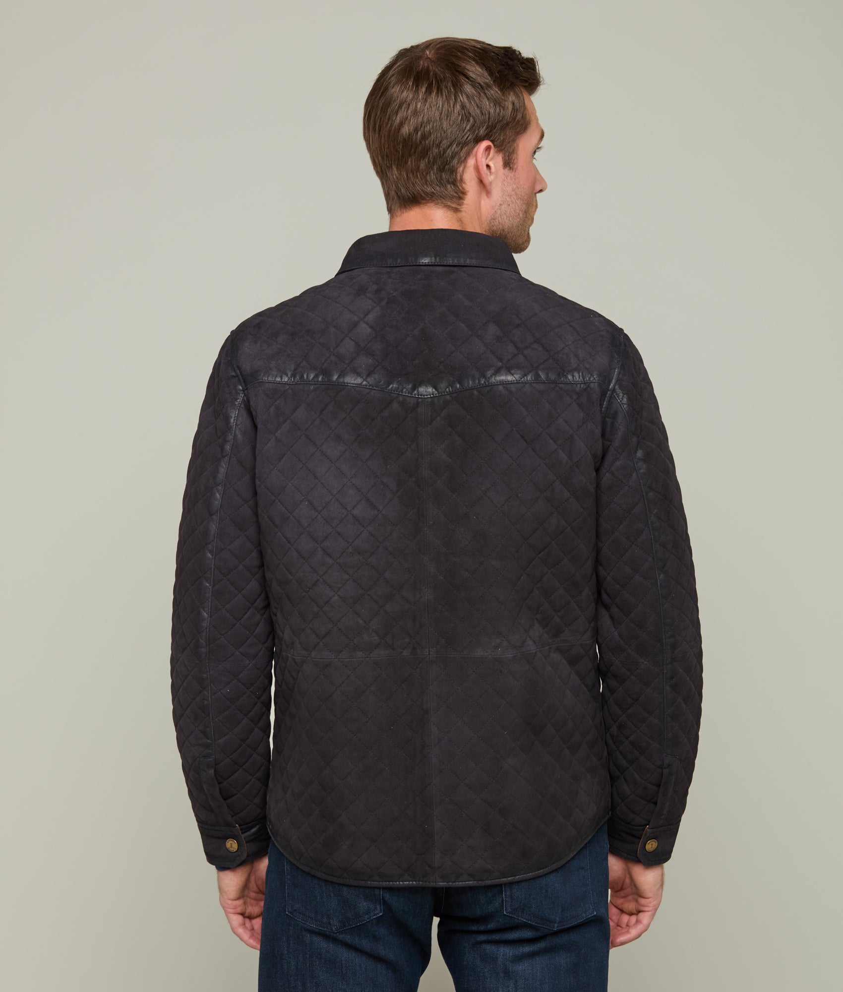Premium Waxed Suede Jacket for Men - Water-Resistant Navy Outerwear | Perfect for Fall, Winter & Outdoor Adventures