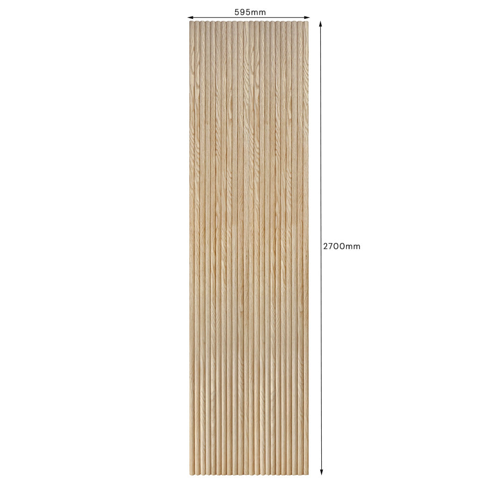 WOODFLEX Flexible Wooden Slat Wall Panel - Natural Oak Veneer - 2700mm x 600mm - Decorative Wood Slats for Modern Interior Design | Perfect for Feature Walls, Room Dividers & Ceiling Accents