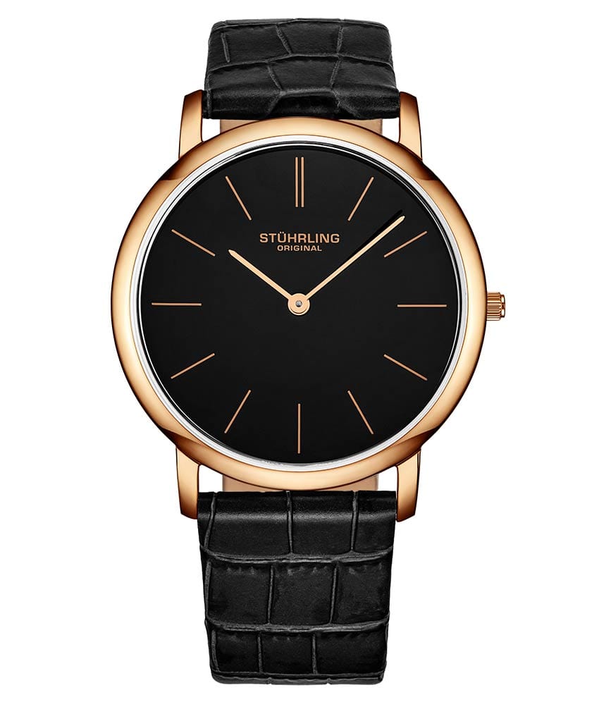 Brown Dial / Rose Case / Brown Leather Strap Rose Gold Layered Tang Buckle