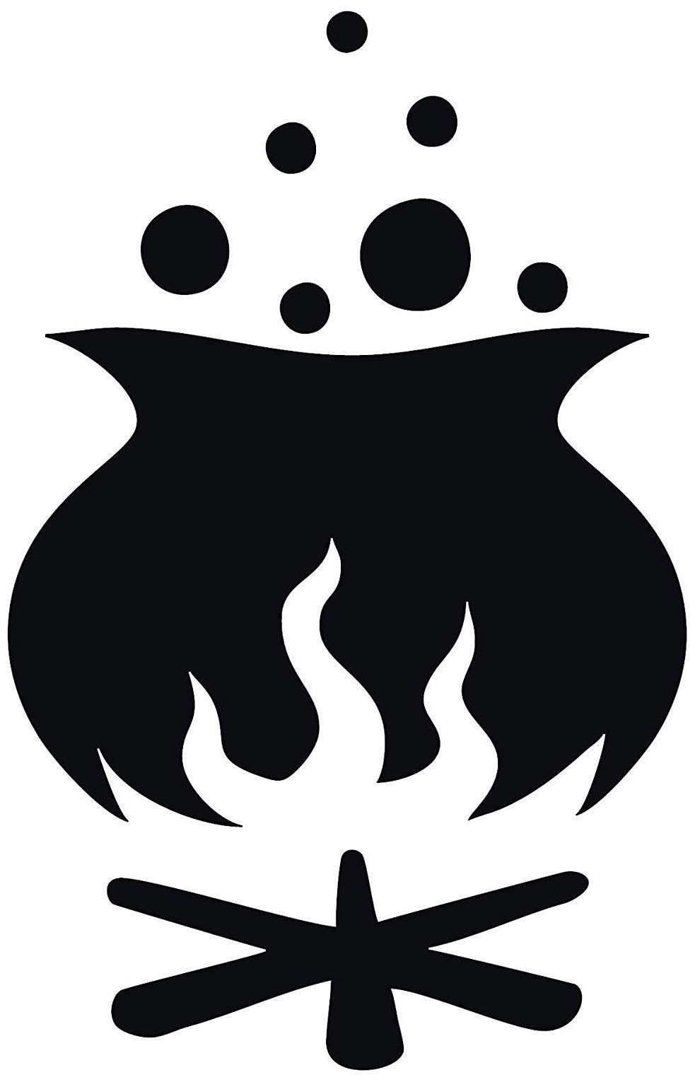 Premium Black Cauldron 2 Vinyl Decals - Durable Car Stickers for Bumpers, Windows, Laptops & More - Perfect for Halloween Decor, DIY Crafts & Personalizing Vehicles