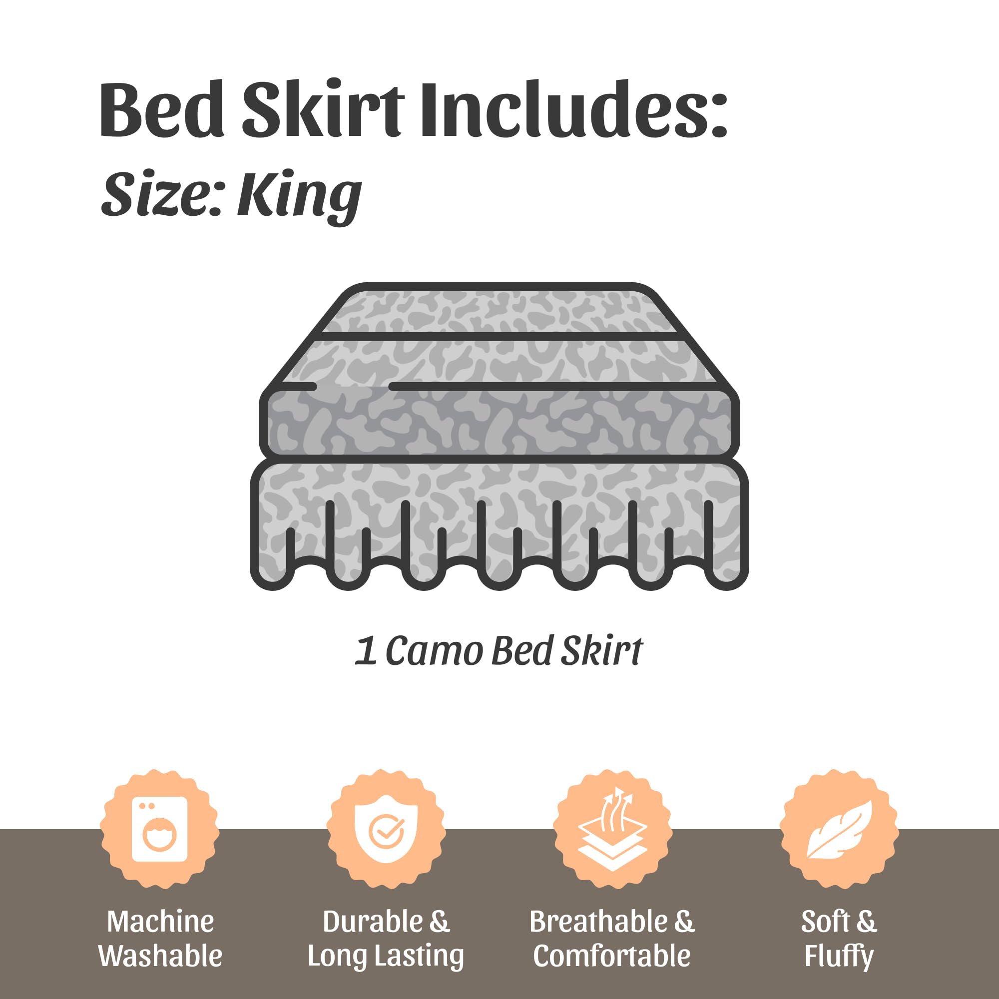 Regal Comfort The Woods Lime Green Camouflage King Bed Skirt - Premium Luxury Camo Bedding for Hunting Cabins, Rustic Lodges & Teen Rooms (Boys/Girls) - Perfect for Outdoor-Themed Bedrooms, Hunting Retreats & Cabin Decor