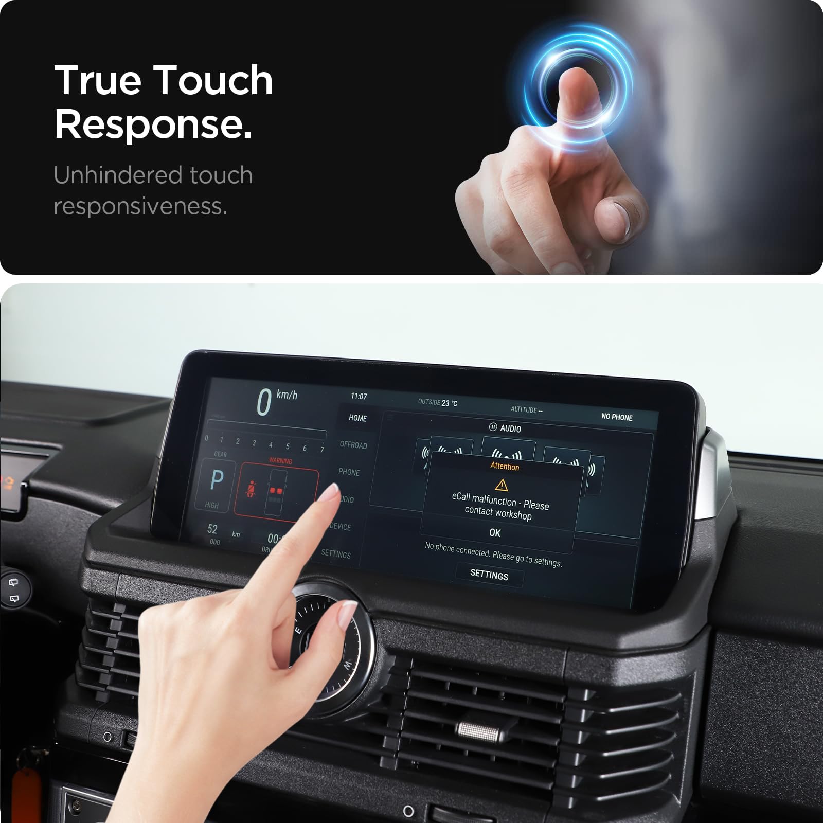 Bekantogy Tempered Glass Screen Protector for Ineos Grenadier 2020-2024 Car GPS Navigation Touchscreen - Anti-Scratch, HD Clear, Bubble-Free Installation - Perfect for Off-Road Adventures & Daily Commuting