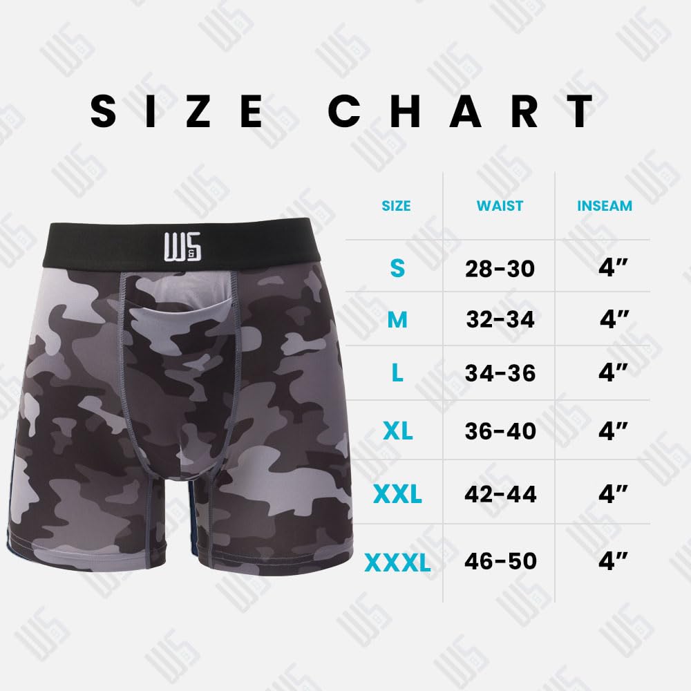 Warriors & Scholar Men's Moisture-Wicking Trunk Underwear - Breathable Boxer Briefs for Active Lifestyle & Daily Comfort - Perfect for Workouts, Sports & Everyday Wear