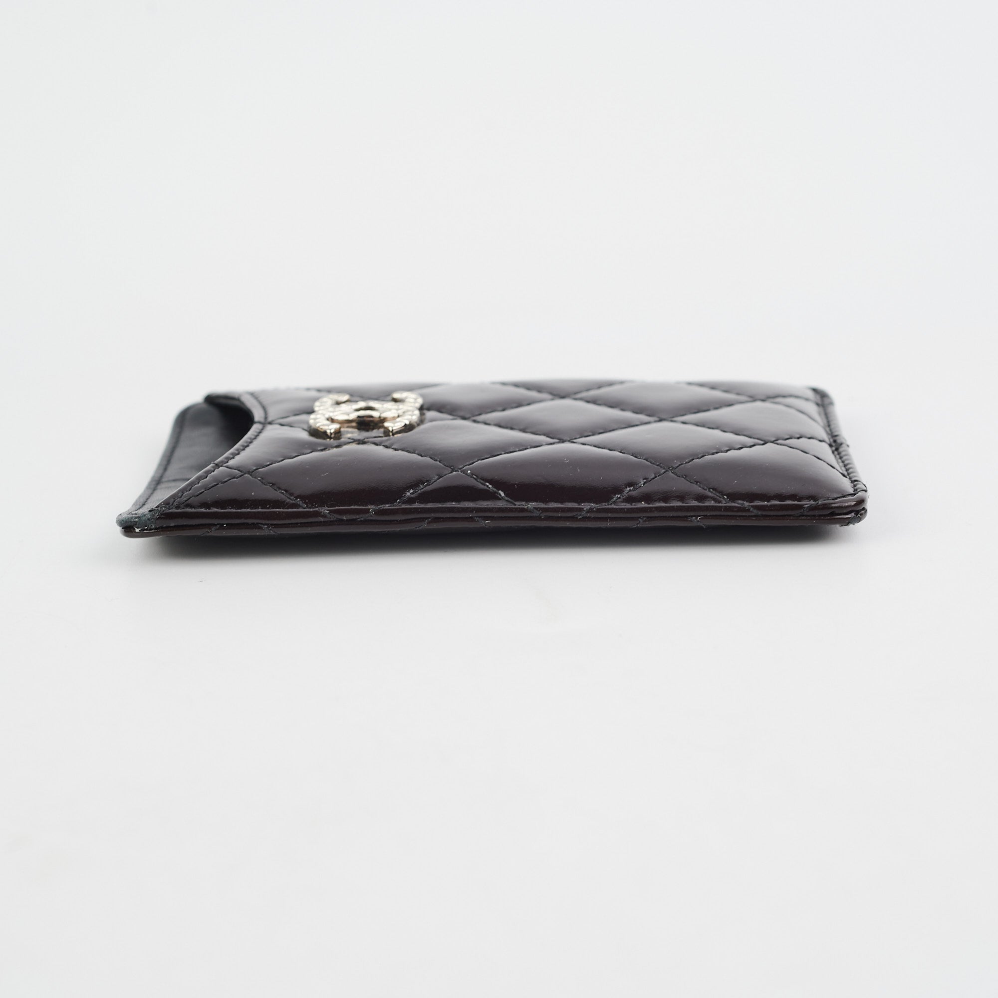 Authentic Chanel Black Leather Card Holder - Slim Wallet for Credit Cards & IDs | Perfect for Everyday Use, Travel & Minimalist Lifestyle
