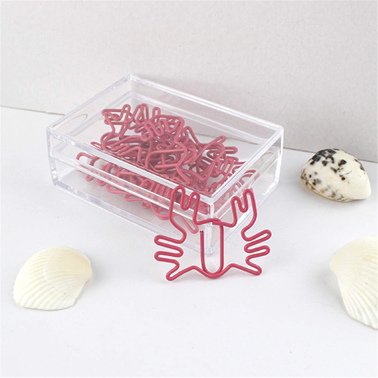 Cute Animal Shaped Paper Clips - Crab Design Office Supplies, Colorful Bookmark for School & Office Use, Fun Stationery Accessories for Organizing Documents & Marking Pages