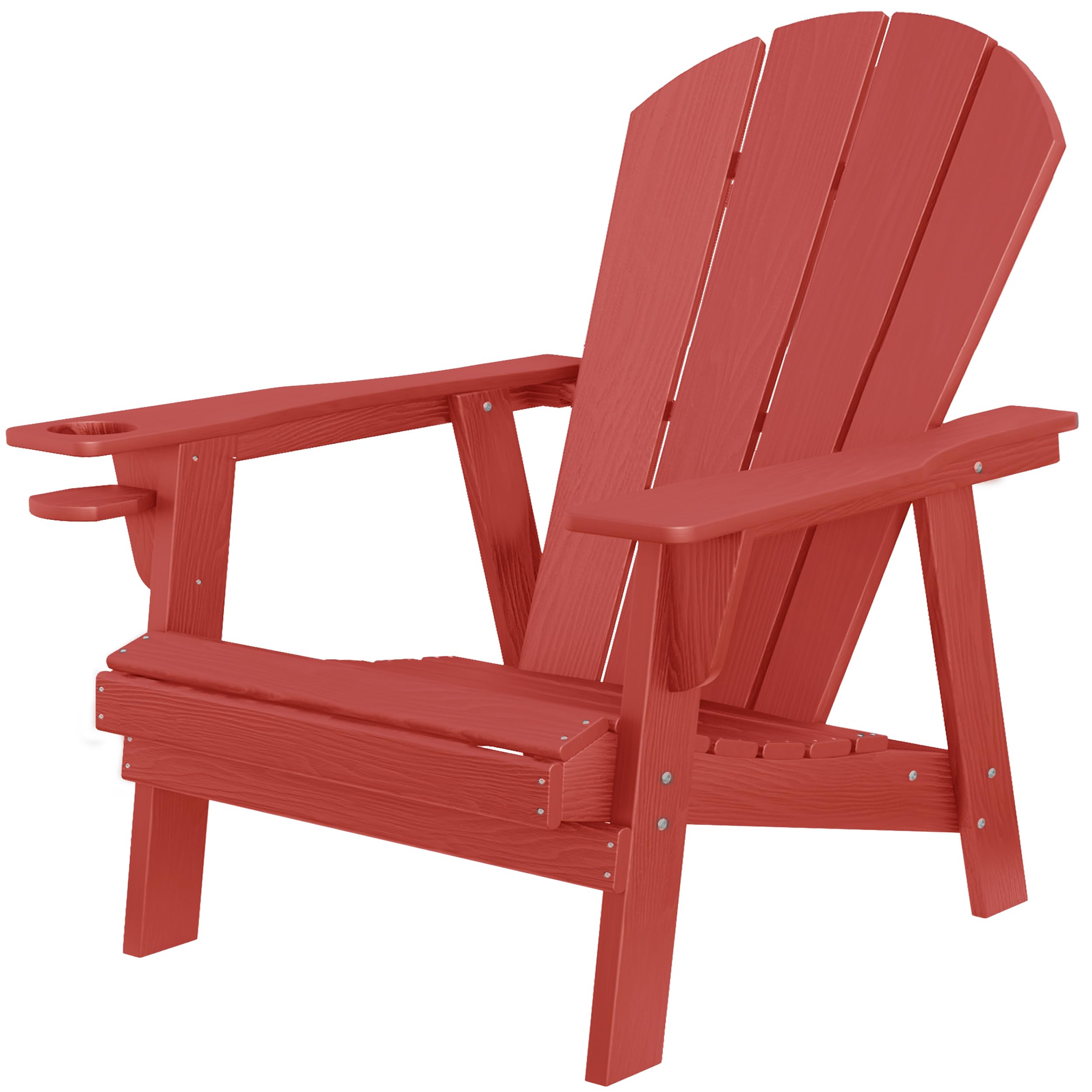 **Premium HDPE All-Weather Adirondack Chairs for Outdoor Patio, Fire Pit, Garden & Poolside – Durable & Comfortable (Red)**    *Perfect for backyard relaxation, camping, and outdoor gatherings!*