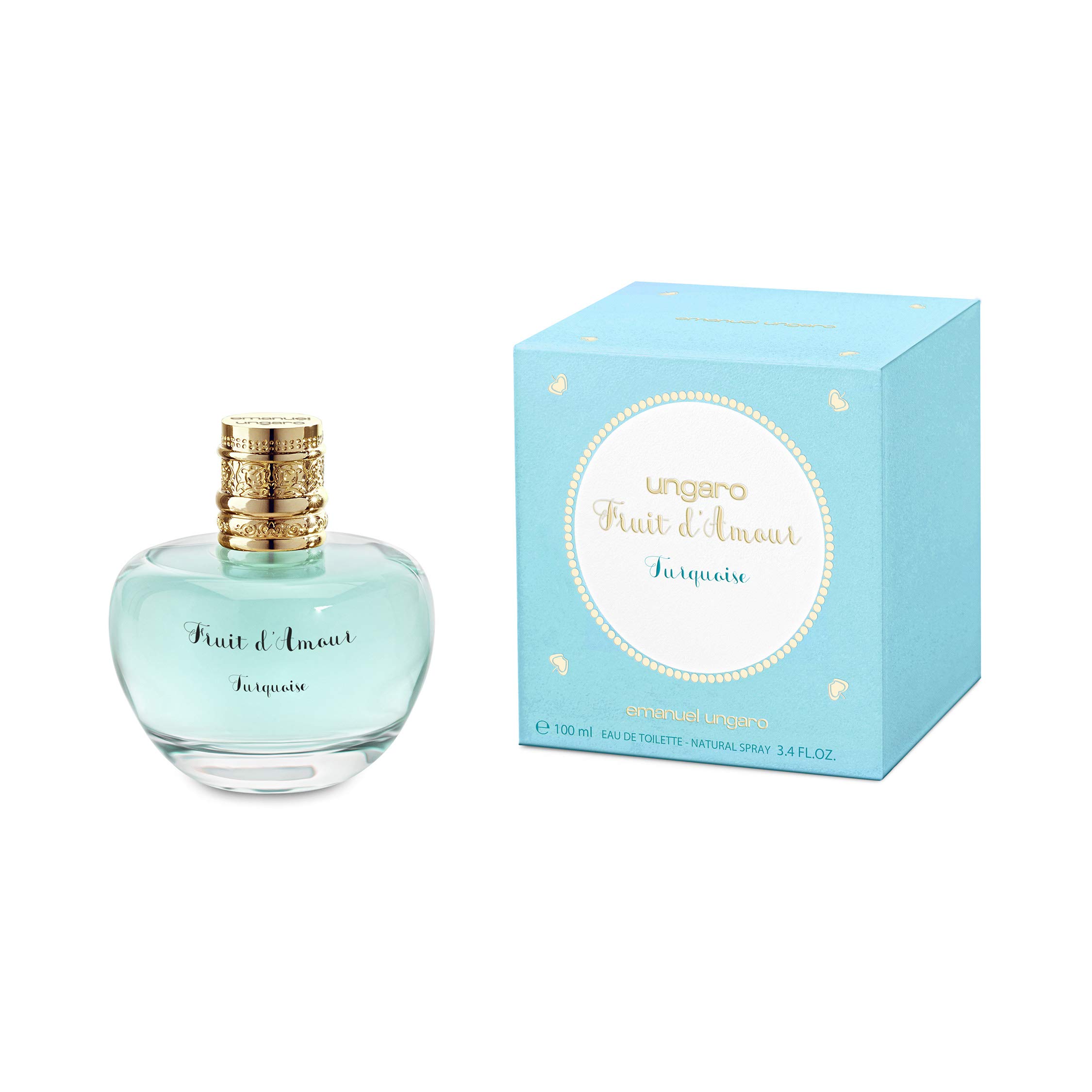 Emanuel Ungaro Fruit D'Amour Turquoise Eau De Toilette for Women - 3.4 oz/100 ml Fresh Floral Perfume | Perfect for Daily Wear, Date Nights & Special Occasions