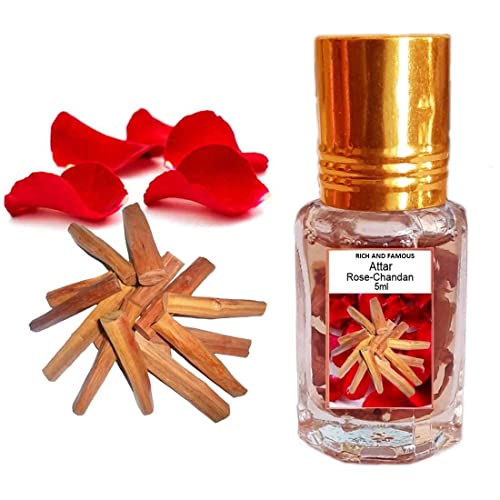 NIMAL Fragrances Rose-Chandan Natural Attar Perfume for Men & Women - Long Lasting Scent for Daily Wear, Special Occasions & Aromatherapy