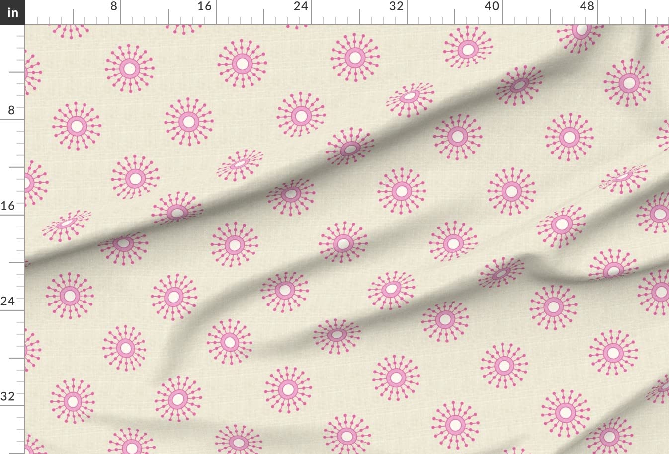 Pink Circles Dots Geometric Stripes Abstract Printed Minky Fabric by The Yard - Soft Plush Fabric for Sewing Baby Blankets, Quilt Backing & DIY Plush Toys - Perfect for Nursery Decor, Baby Shower Gifts & Craft Projects