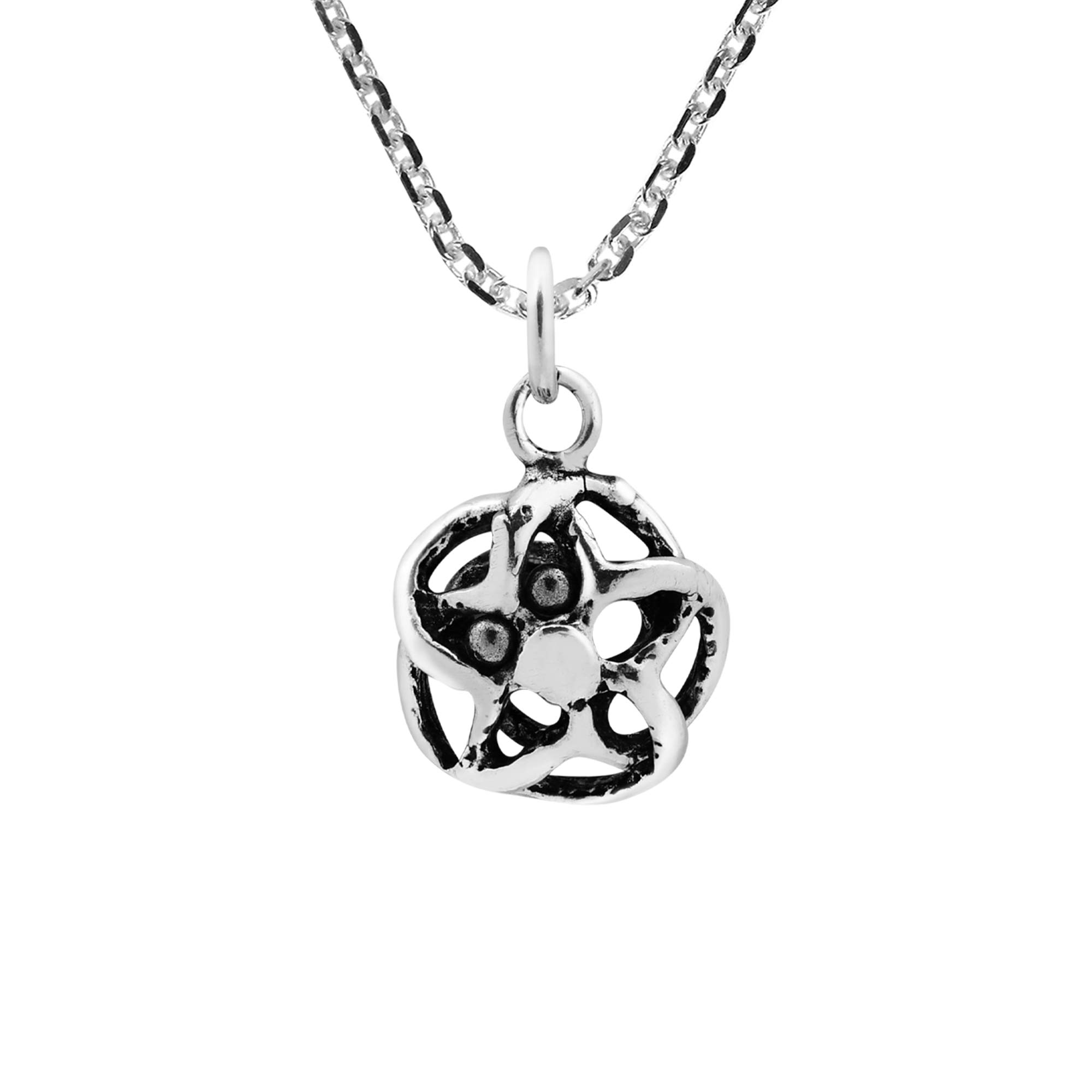 Modern Hidden Rose Blossom .925 Sterling Silver Pendant Necklace for Women - Elegant Jewelry Gift for Valentine's Day, Anniversary & Special Occasions