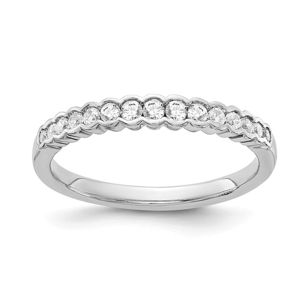 14K White Gold Lab-Grown Diamond Wedding Band Ring for Women - 0.261 CTTW, Elegant Engagement Ring, Anniversary Gift, Bridal Jewelry - Perfect for Proposals, Weddings & Special Occasions