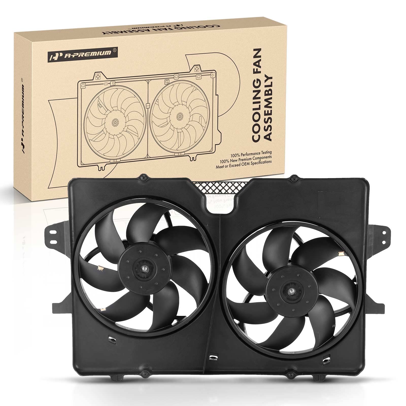 Premium Engine Radiator Cooling Fan Assembly for 2008-2012 Ford Escape & 2008-2011 Mercury Mariner - Direct Replacement for OEM# 8L8Z8C607B - Perfect for Overheating Prevention & Summer Driving