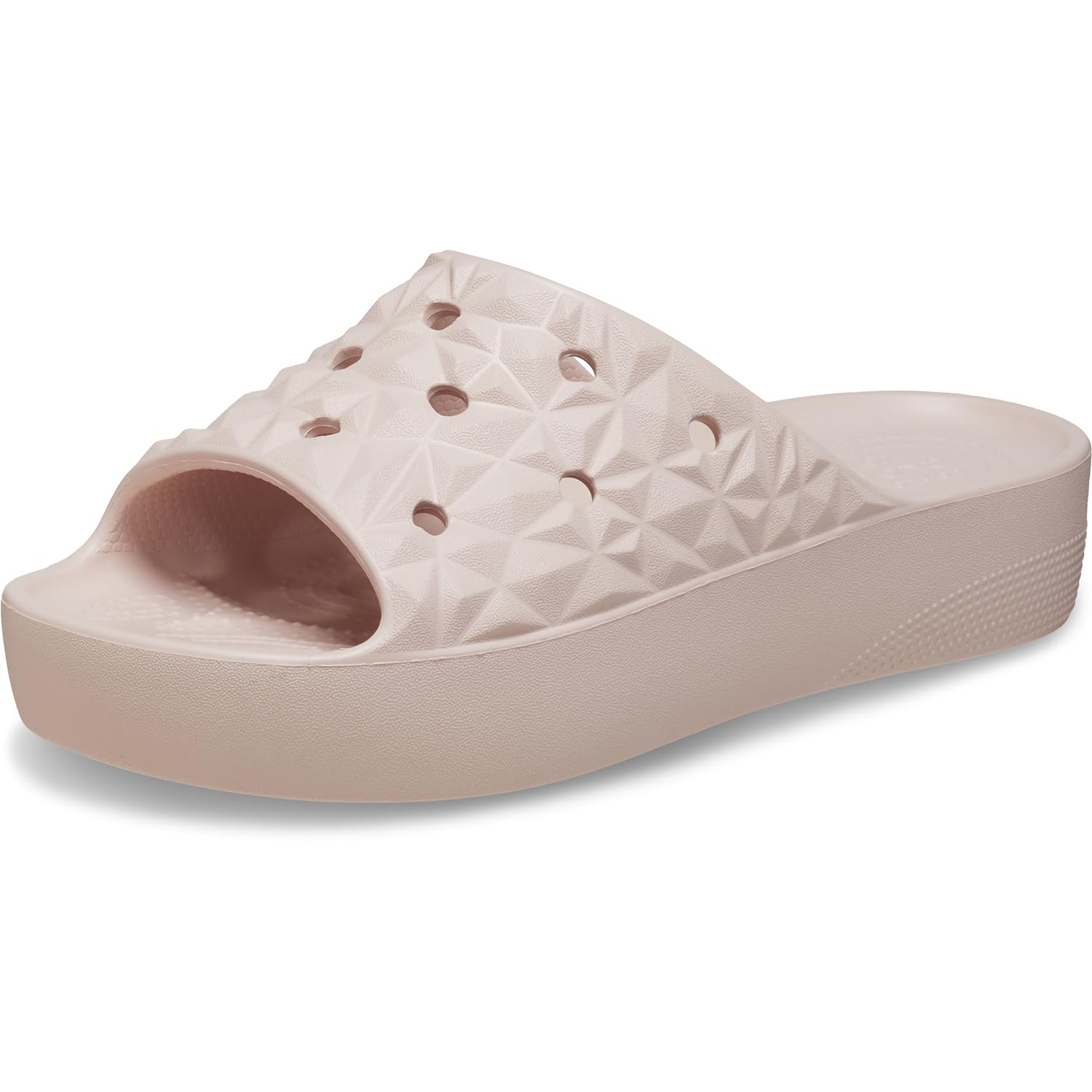 Crocs Women's Classic Slide Platform Sandals - Comfortable & Lightweight Summer Shoes in Quartz Color, Size 7 | Perfect for Beach, Pool, Casual Wear & Indoor Slippers