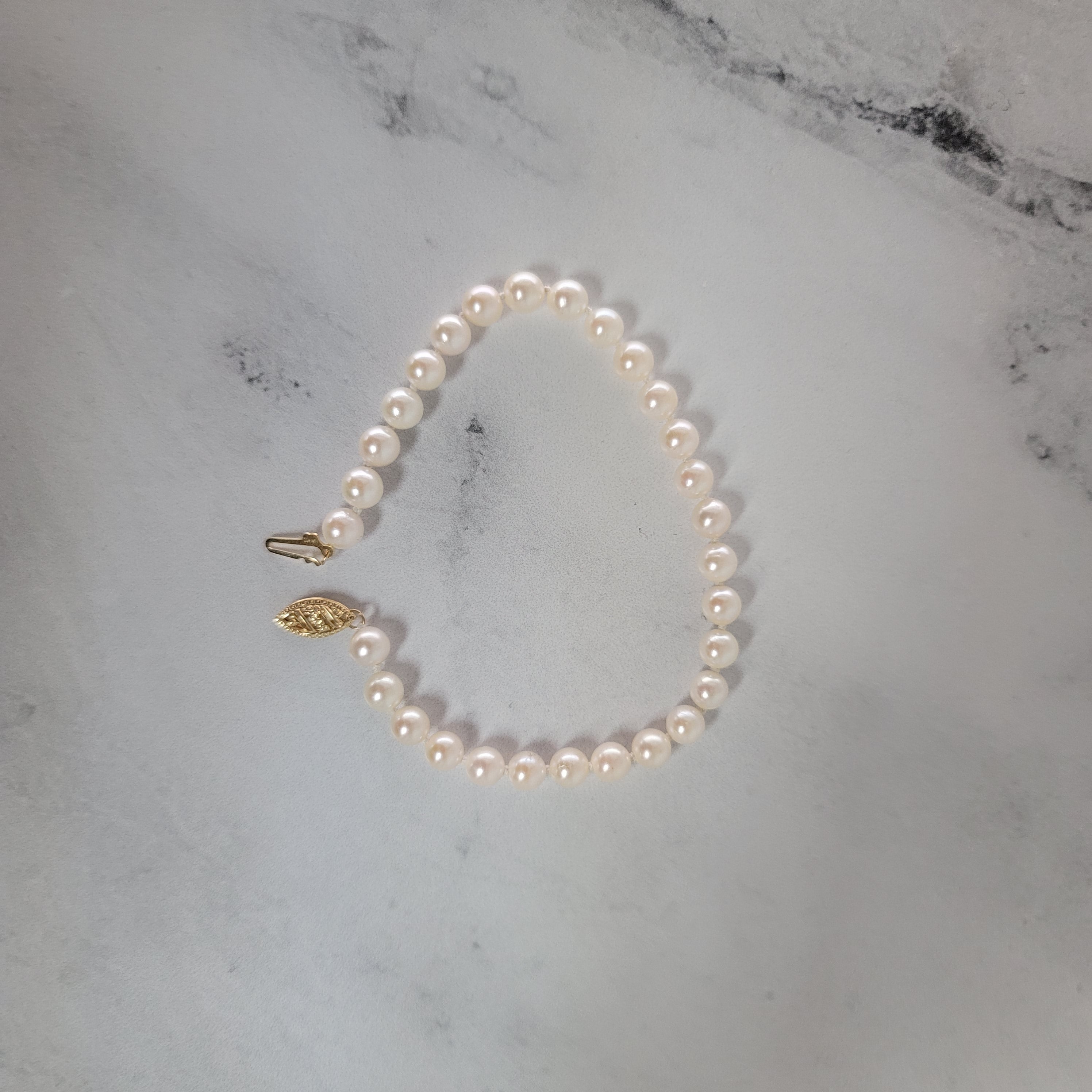 Elegant Cultured Pearl Tennis Bracelet for Women - Classic White Freshwater Pearl & Sterling Silver Jewelry - Perfect for Weddings, Parties & Everyday Wear
