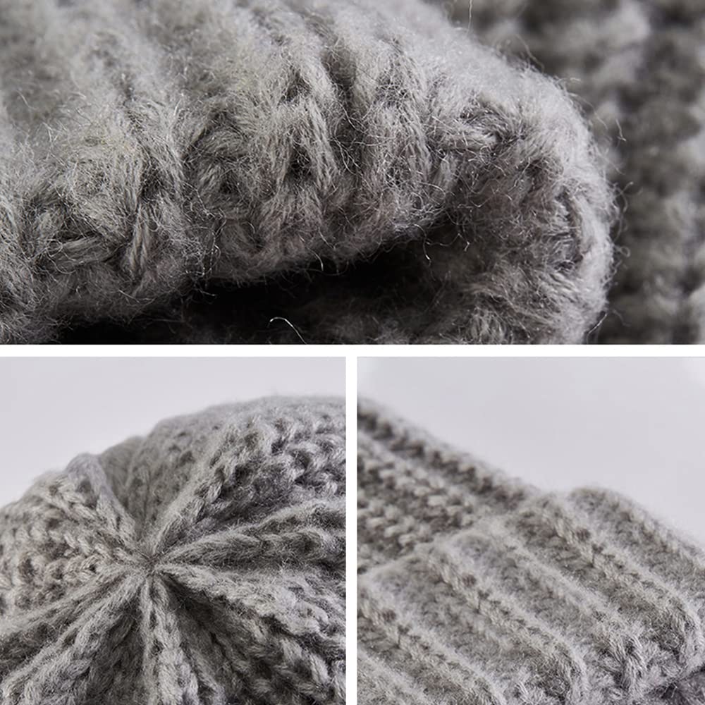 OHYOGA Winter Beanie Hats for Men & Women - Warm Chunky Cable Knit Skull Cap - Cozy Cold Weather Accessory for Outdoor Activities, Skiing & Snowboarding