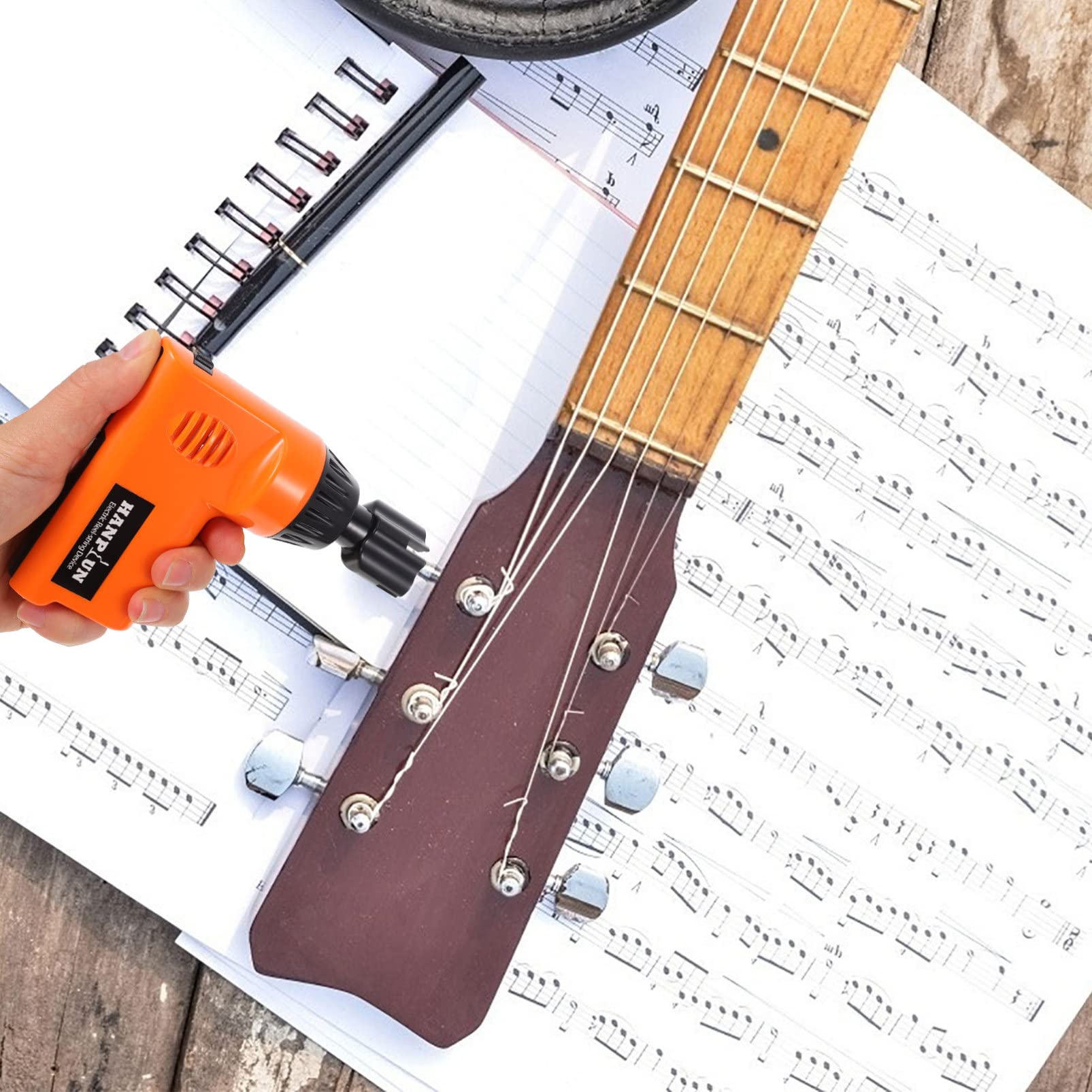 ERINGOGO 3-in-1 Electric Guitar String Winder & Cutter - Professional Power Tool for Fast String Changing | Perfect for Guitar Maintenance, Music Studio & Live Performances
