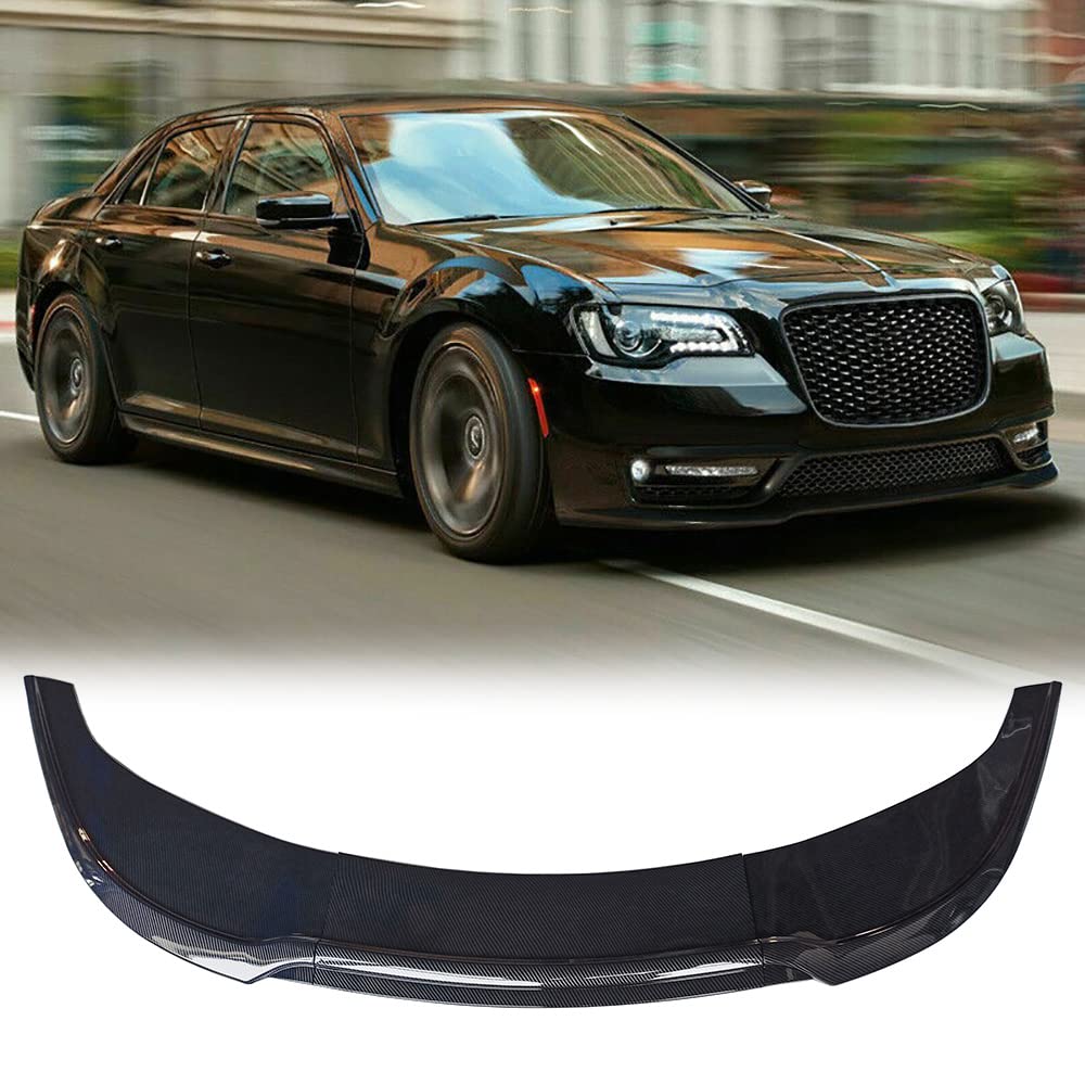 Carbon Fiber Front Bumper Lip Chin Splitter for 2015-2020 Chrysler 300C - 3PCS Bumper Lip Diffuser Kit | Aggressive Styling & Enhanced Aerodynamics for Street Racing & Car Shows