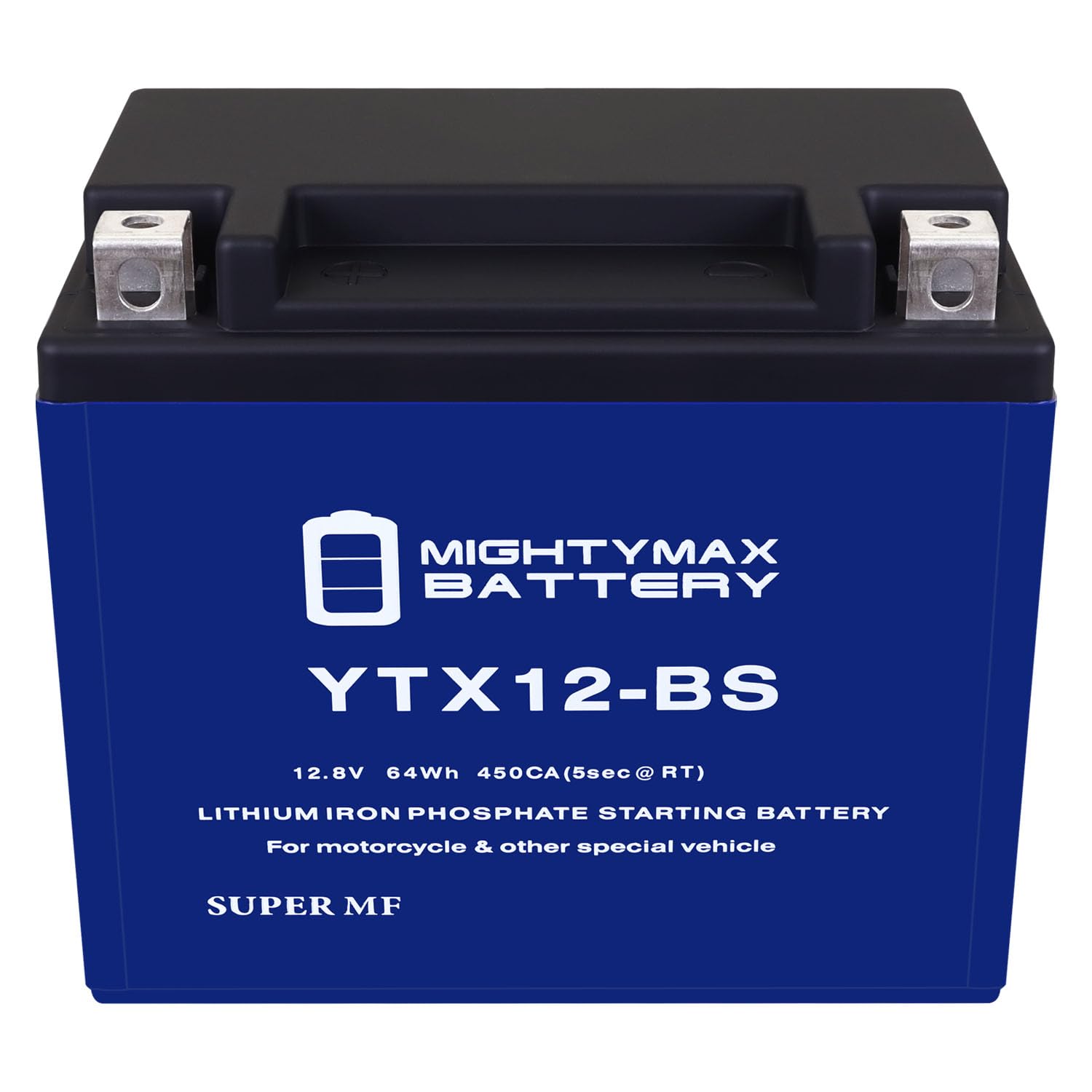 Mighty Max YTX12-BS Lithium Motorcycle Battery - Compatible with Honda, Suzuki, Kawasaki - Lightweight & Long-Lasting Power for ATVs, Scooters, and Powersports Vehicles
