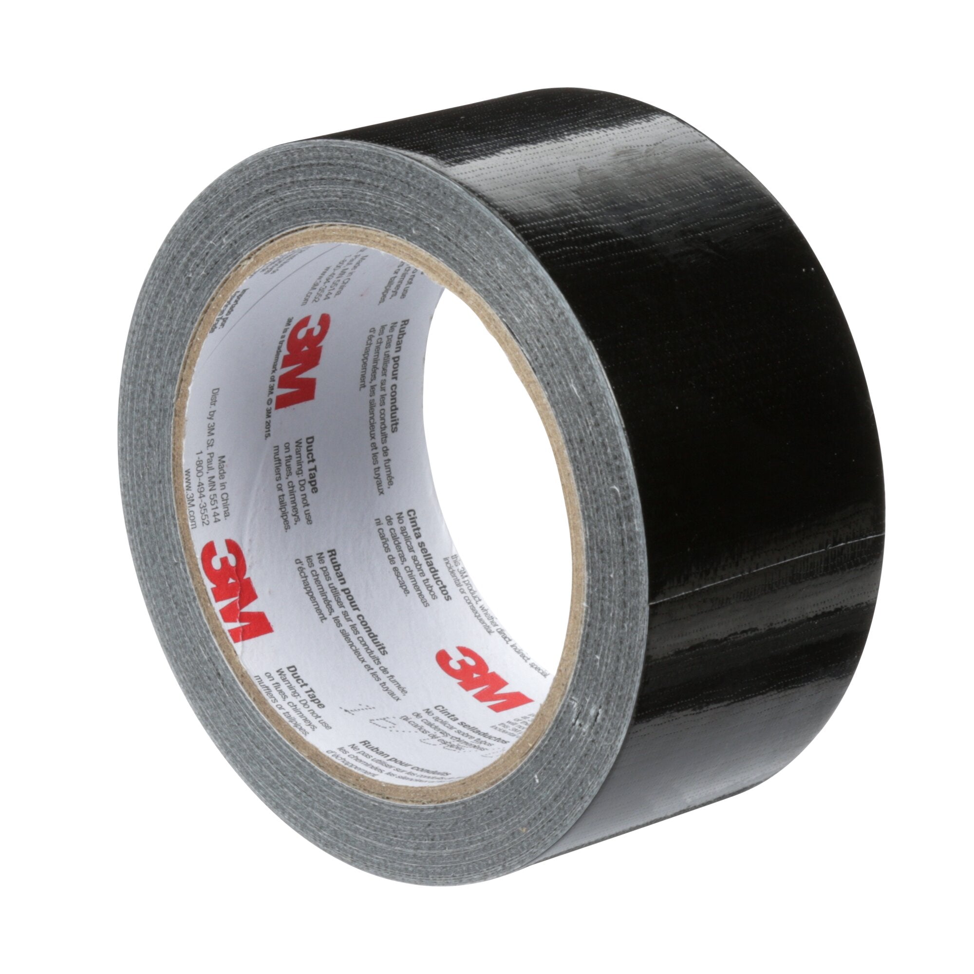 3M Black Duct Tape 3955 BK - Heavy Duty Adhesive Tape, 1.88 in x 55 yd (48 mm x 50.2 m) - Strong Waterproof Repair Tape for Home, Office & Industrial Use - Perfect for Sealing, Patching & Emergency Repairs