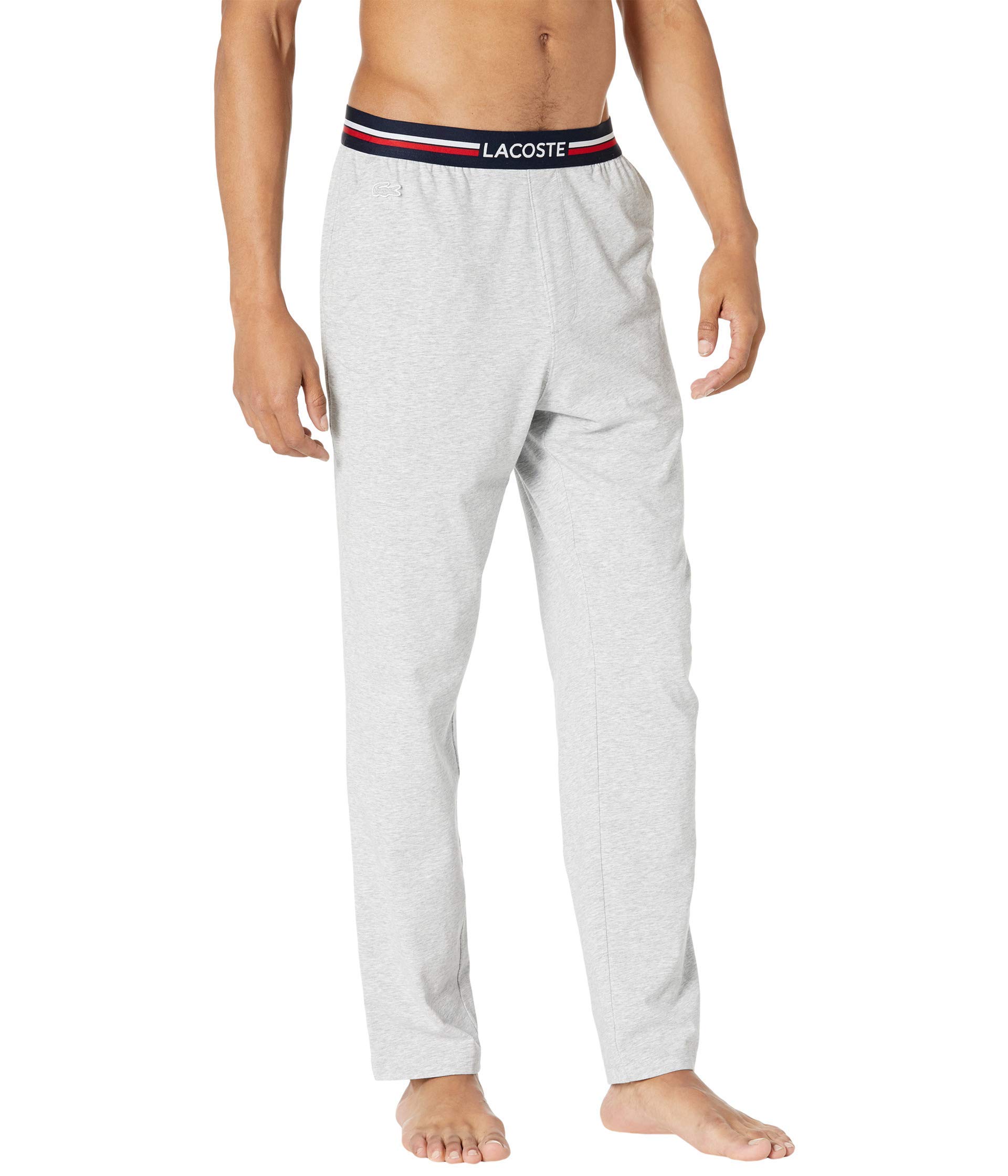 Lacoste Men's Comfortable Multicolor Jersey Pajama Pants with Elastic Waistband - Perfect for Lounging, Sleepwear & Home Relaxation