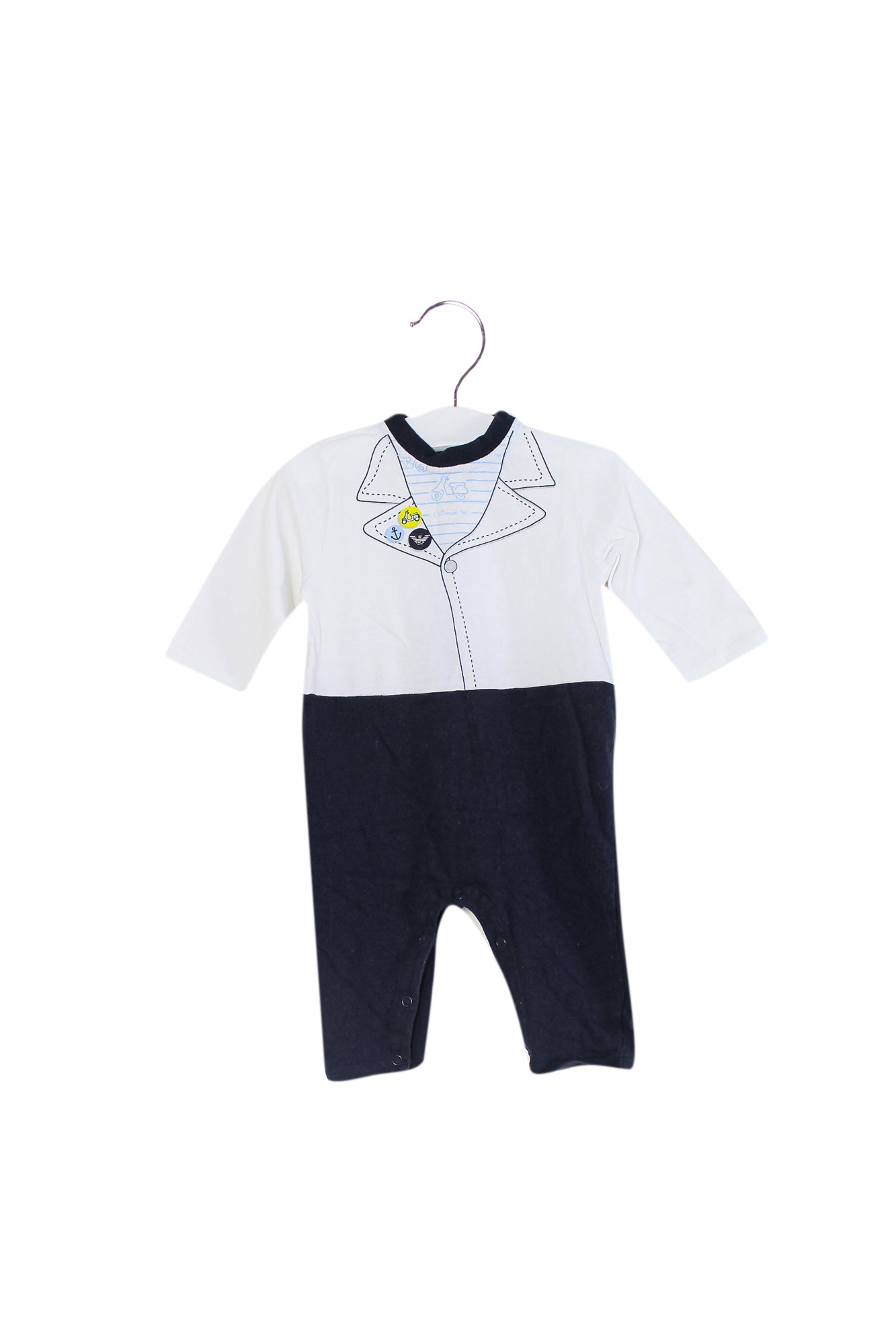 Armani Baby Jumpsuit for Newborns 0-3 Months (56cm) - Soft Cotton Romper for Comfortable Outfits & Photo Shoots