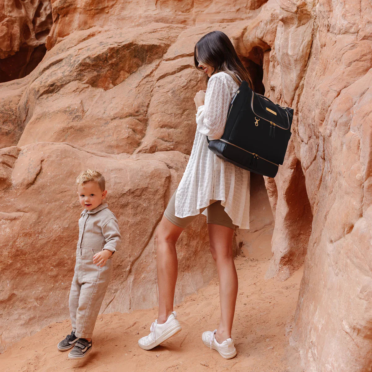 Pivot 2-in-1 Diaper Bag Tote & Backpack - Black | Convertible Baby Bag for Moms | Perfect for Daycare, Travel & Shopping